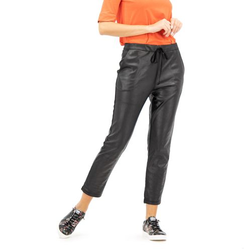 Etoo Pantajogger In Jersey Spalmato Effetto Similpelle Qvc Italia