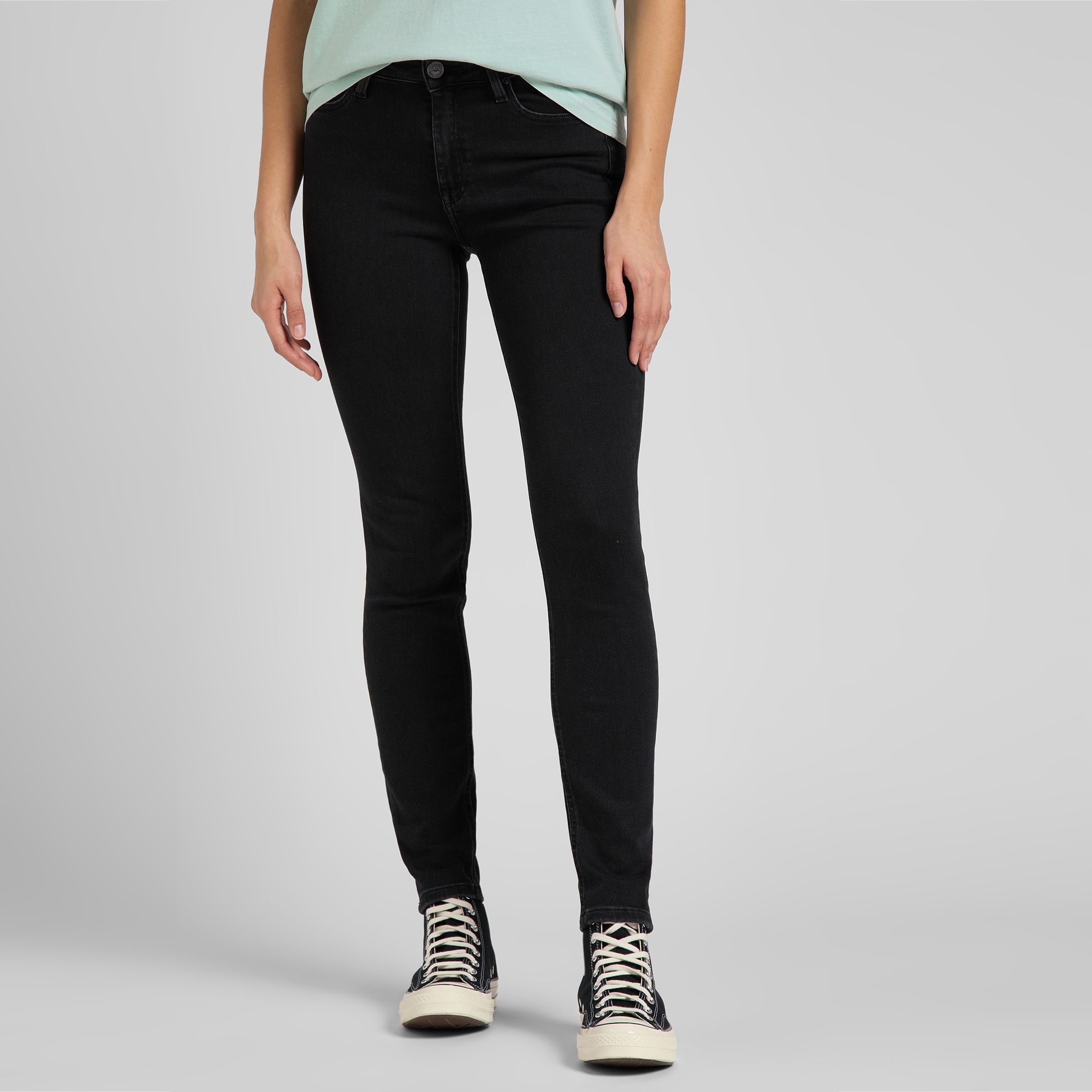 Image of Jeans skinny elasticizzato a vita alta