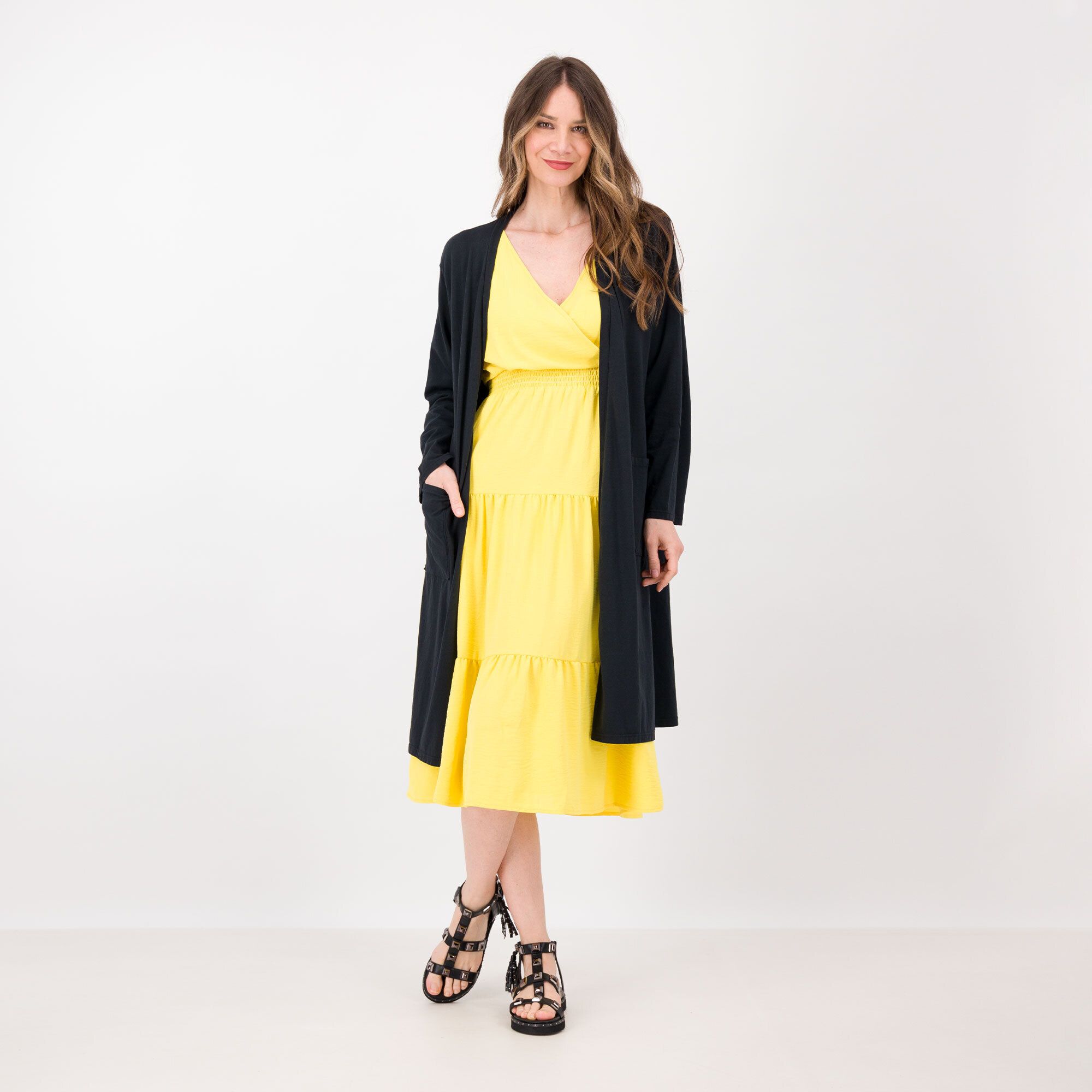 Lucrezia Sciortino Cardigan lungo in jersey di cotone QVC Italia