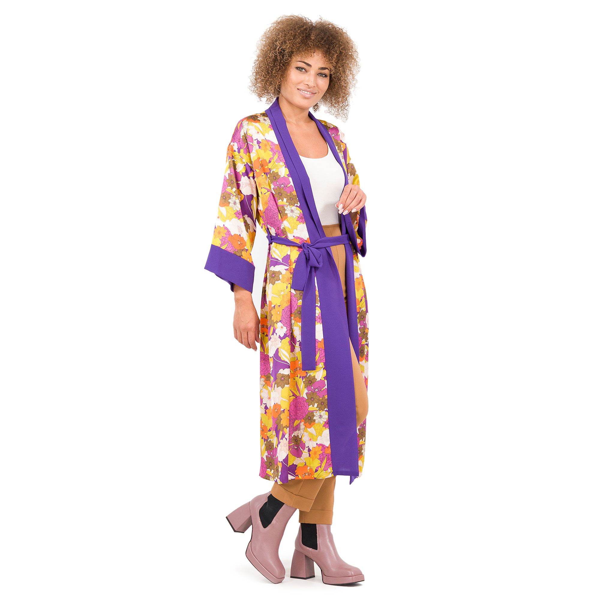 Image of Kimono in raso fantasia