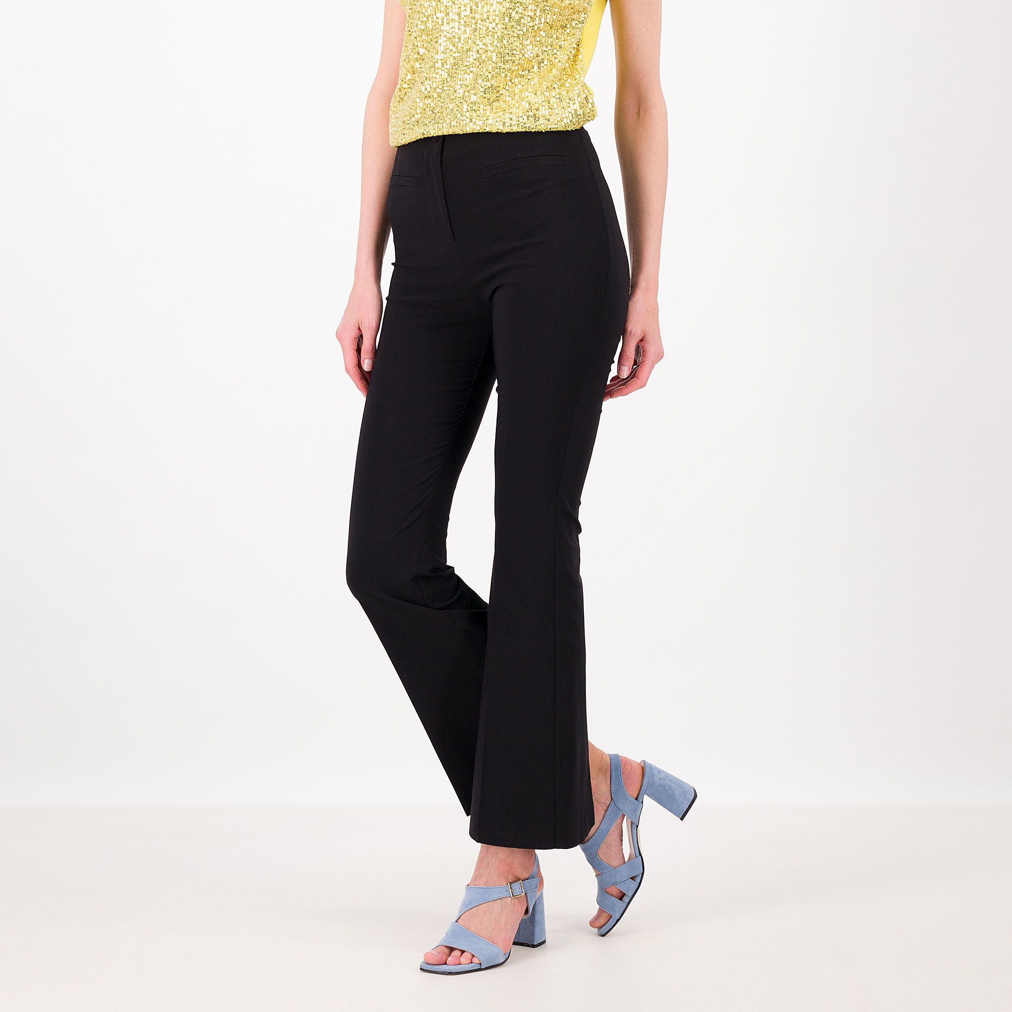 Caterina Lancini Pantaloni bootcut in bengalina QVC Italia
