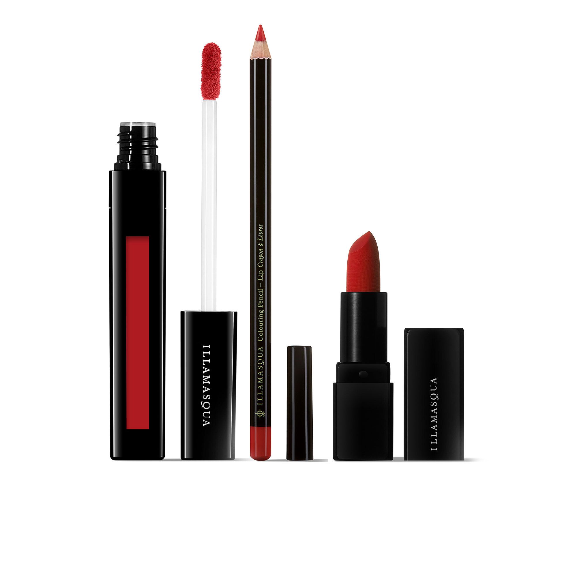 Image of Trio makeup labbra: matita, rossetto opaco, rossetto liquido