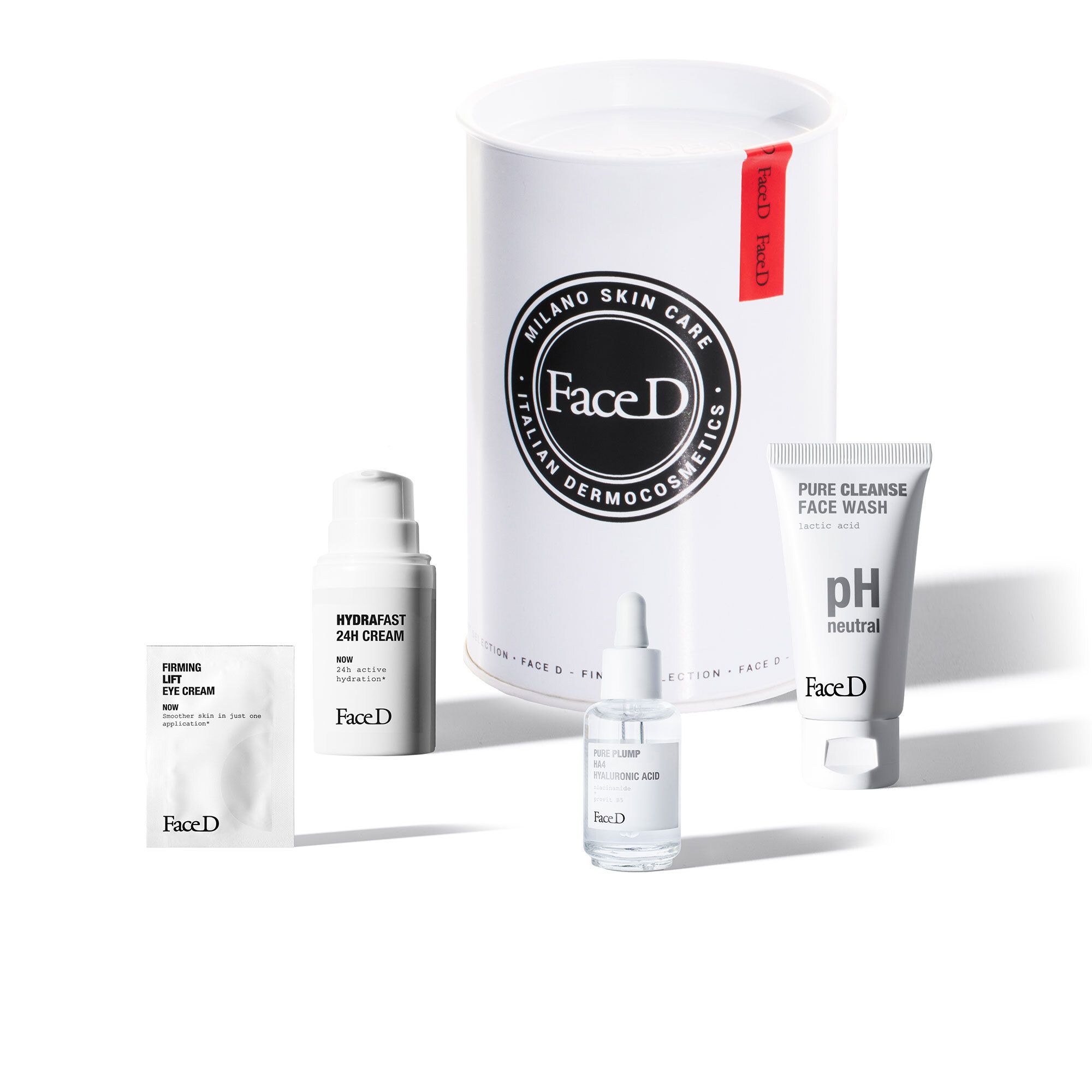Image of Skincare kit idratante: booster, crema, detergente viso
