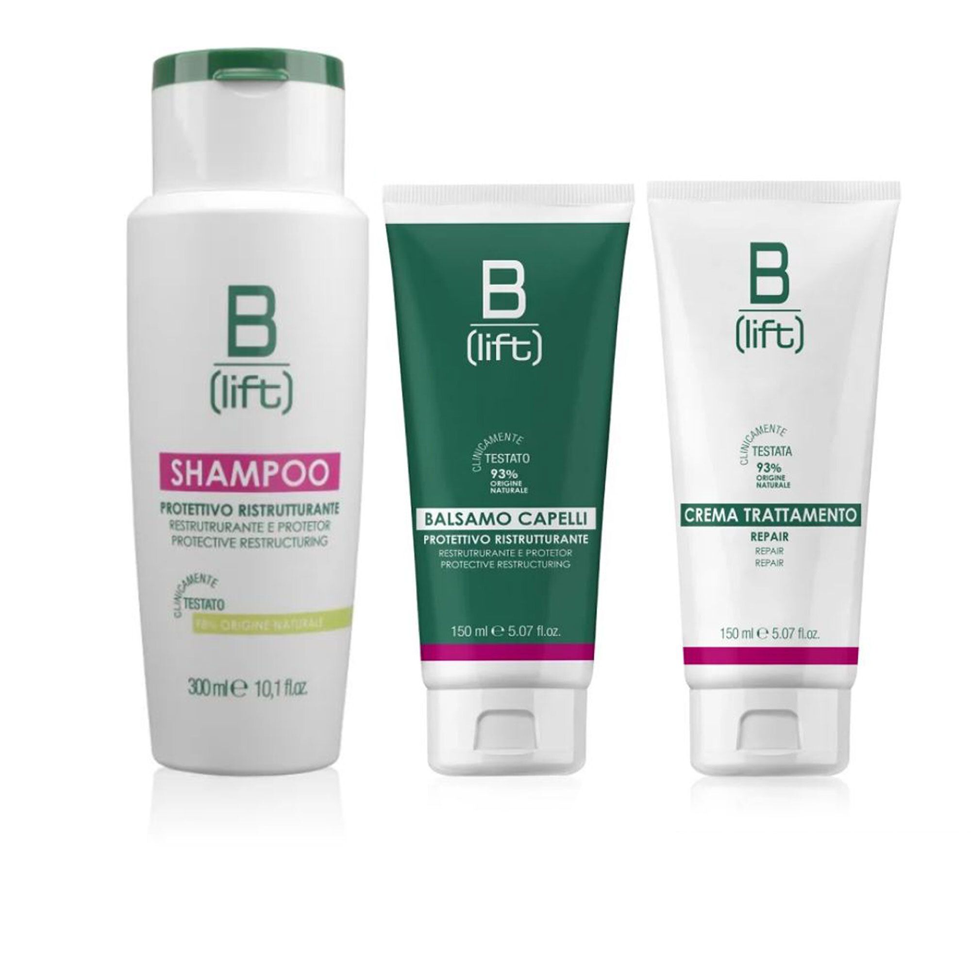 Image of Kit ristrutturante per capelli: shampoo + balsamo + crema