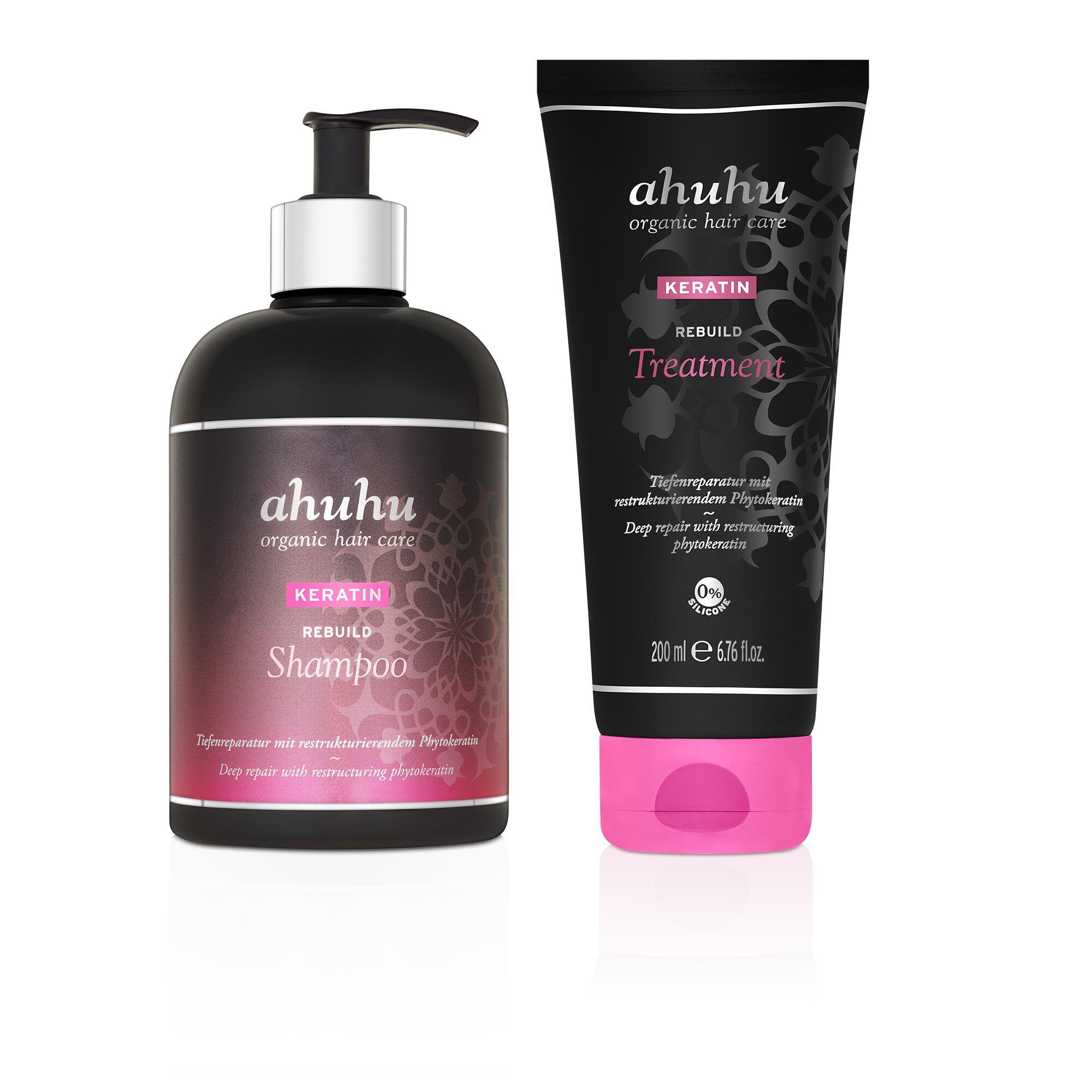 Keratin Rebuild Duo: shampoo + balsamo con fitocheratina