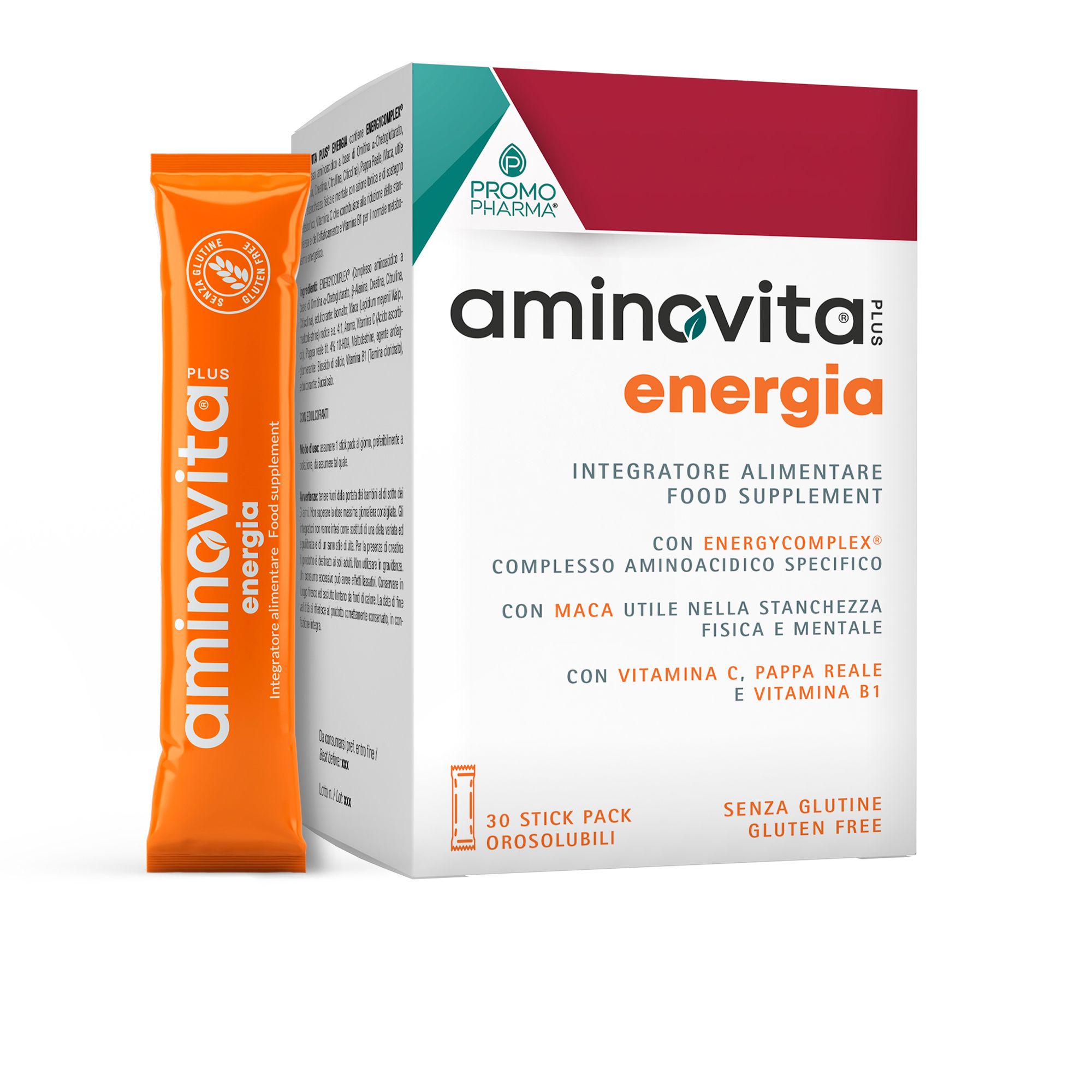Image of Aminovita Plus Energia integratore alimentare (30 stick)