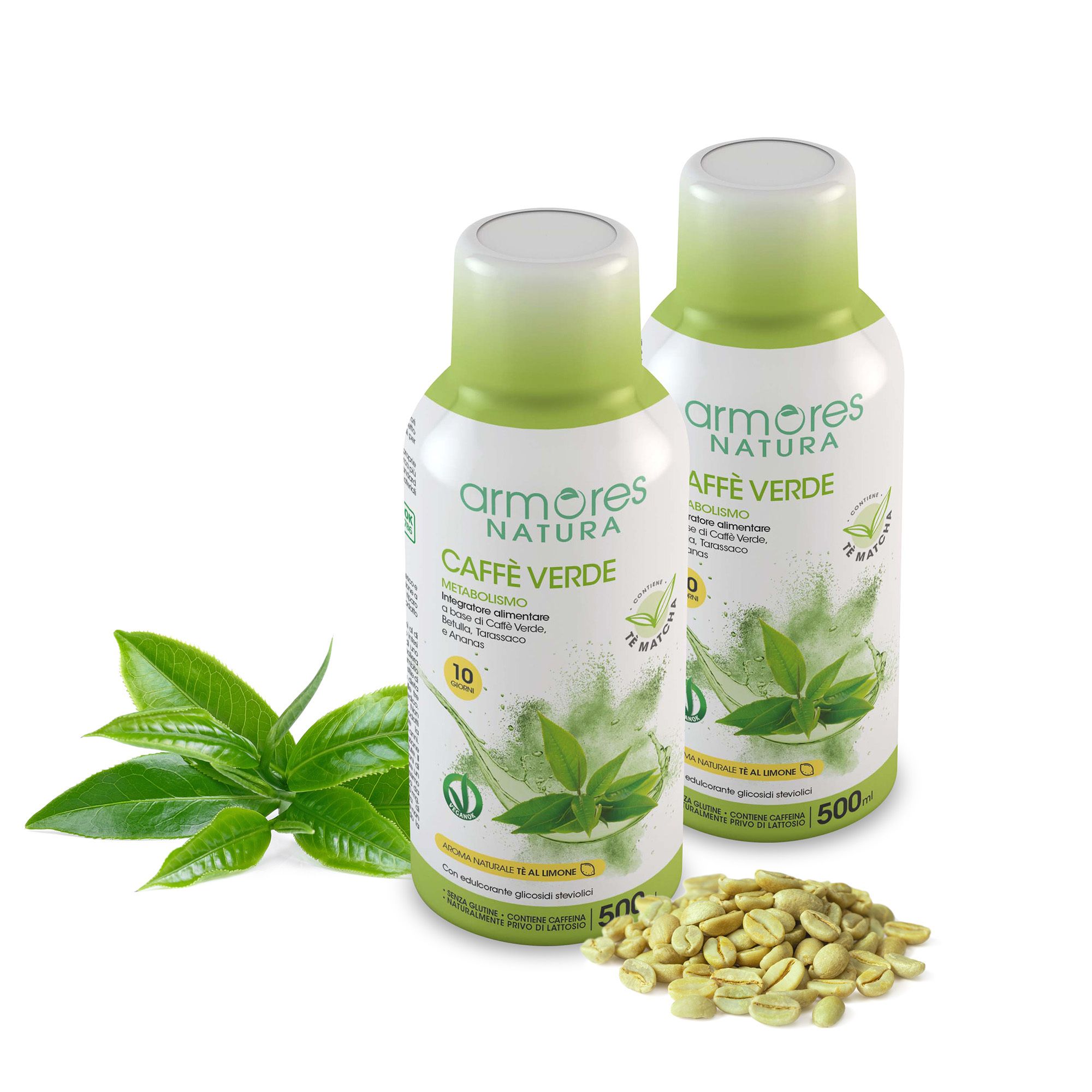 Armores Natura Caffè verde 2 integratori alimentari liquidi per metabolismo