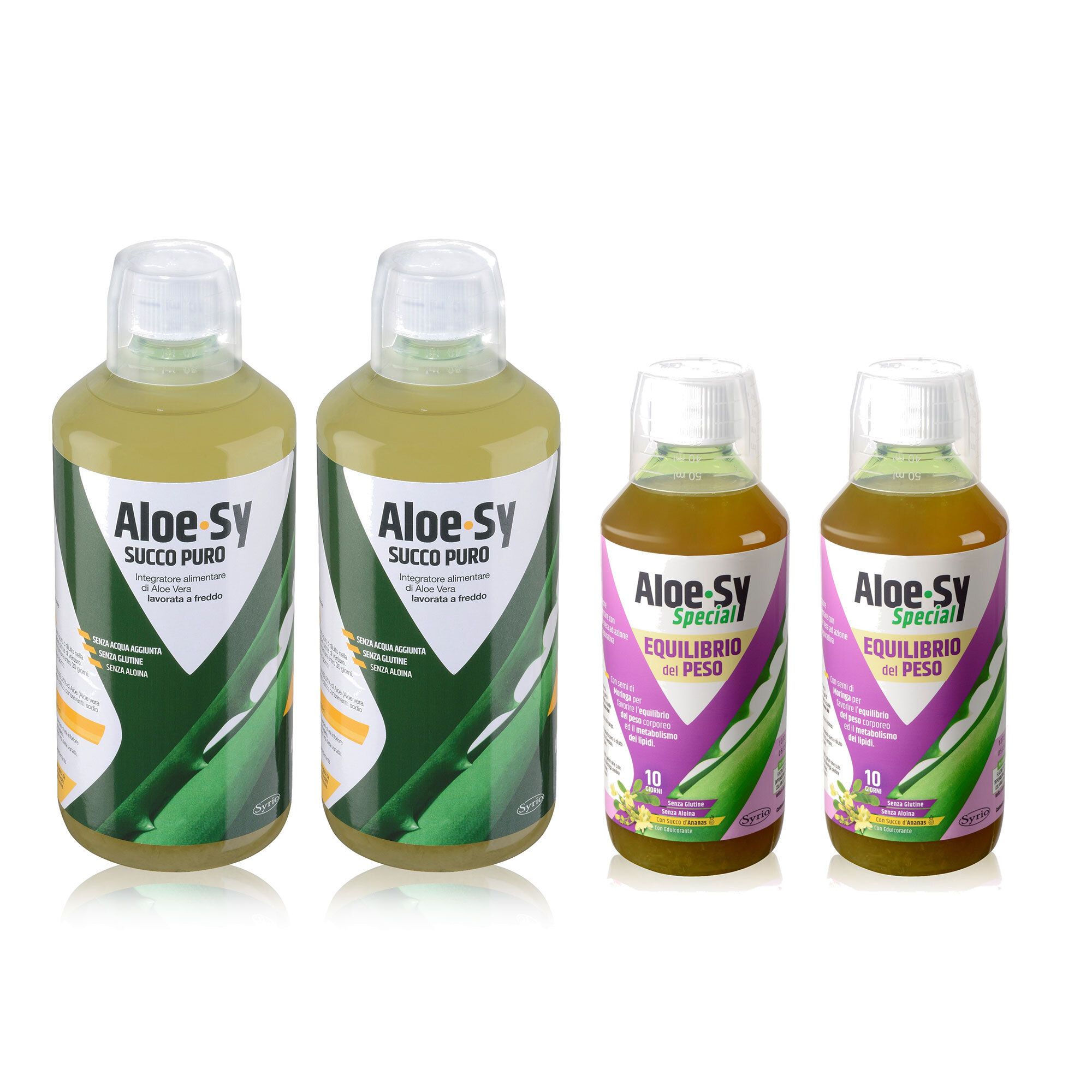 Syrio Aloe Sy Kit 4 Integratori Succo Puro Equilibrio Peso Qvc Italia 4174