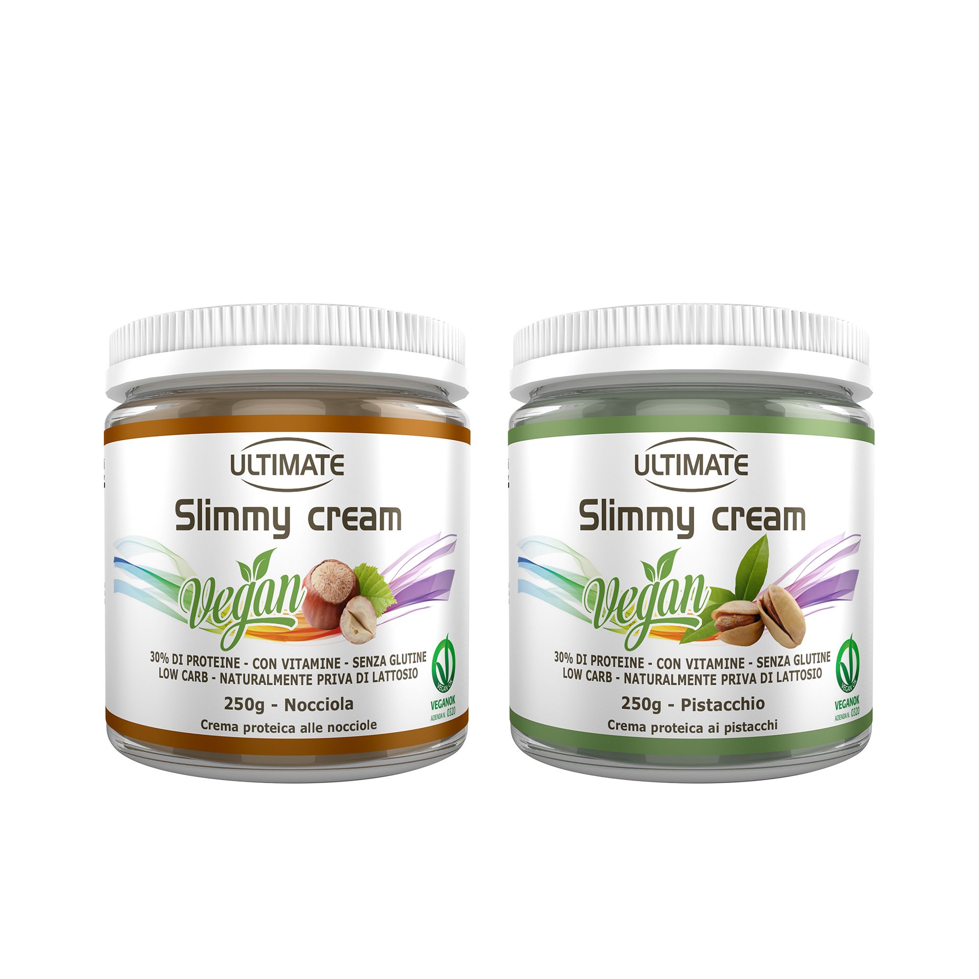 2 Vegan Slimmy Cream: pistacchio e nocciola