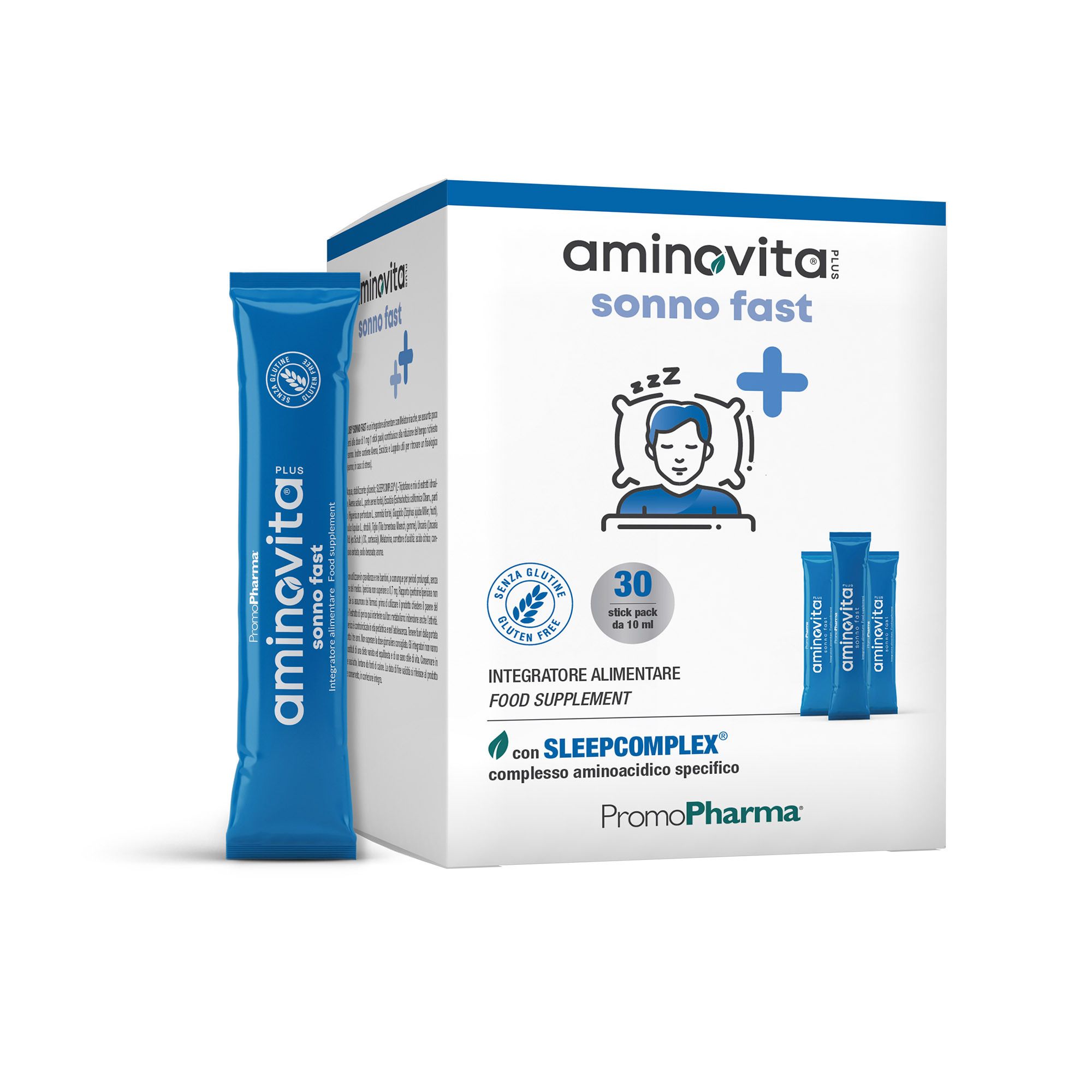 Image of Aminovita Sonno Fast integratore con melatonina (30 stick)