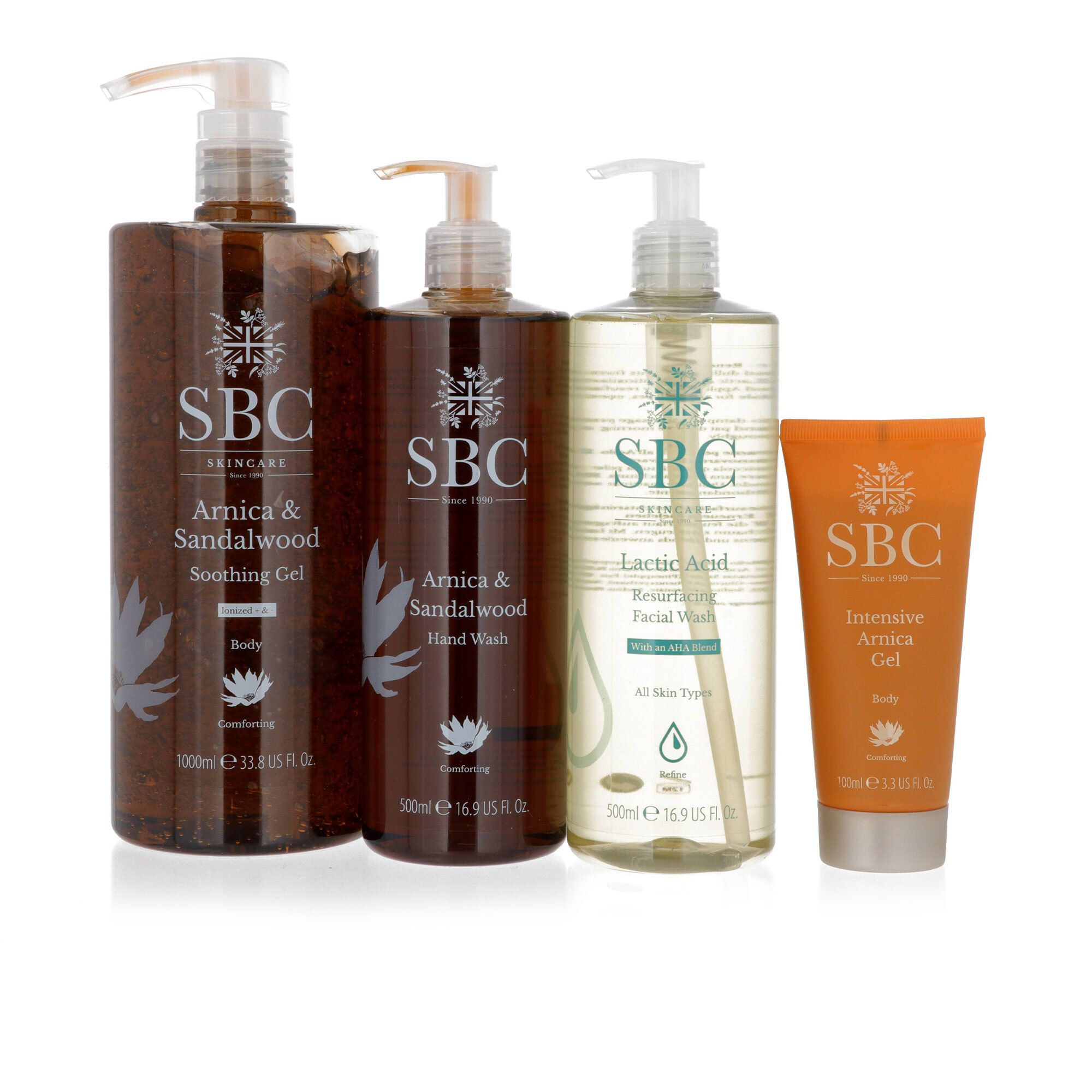 Image of 3 prodotti viso e corpo Arnica + detergente viso Acido Lattico