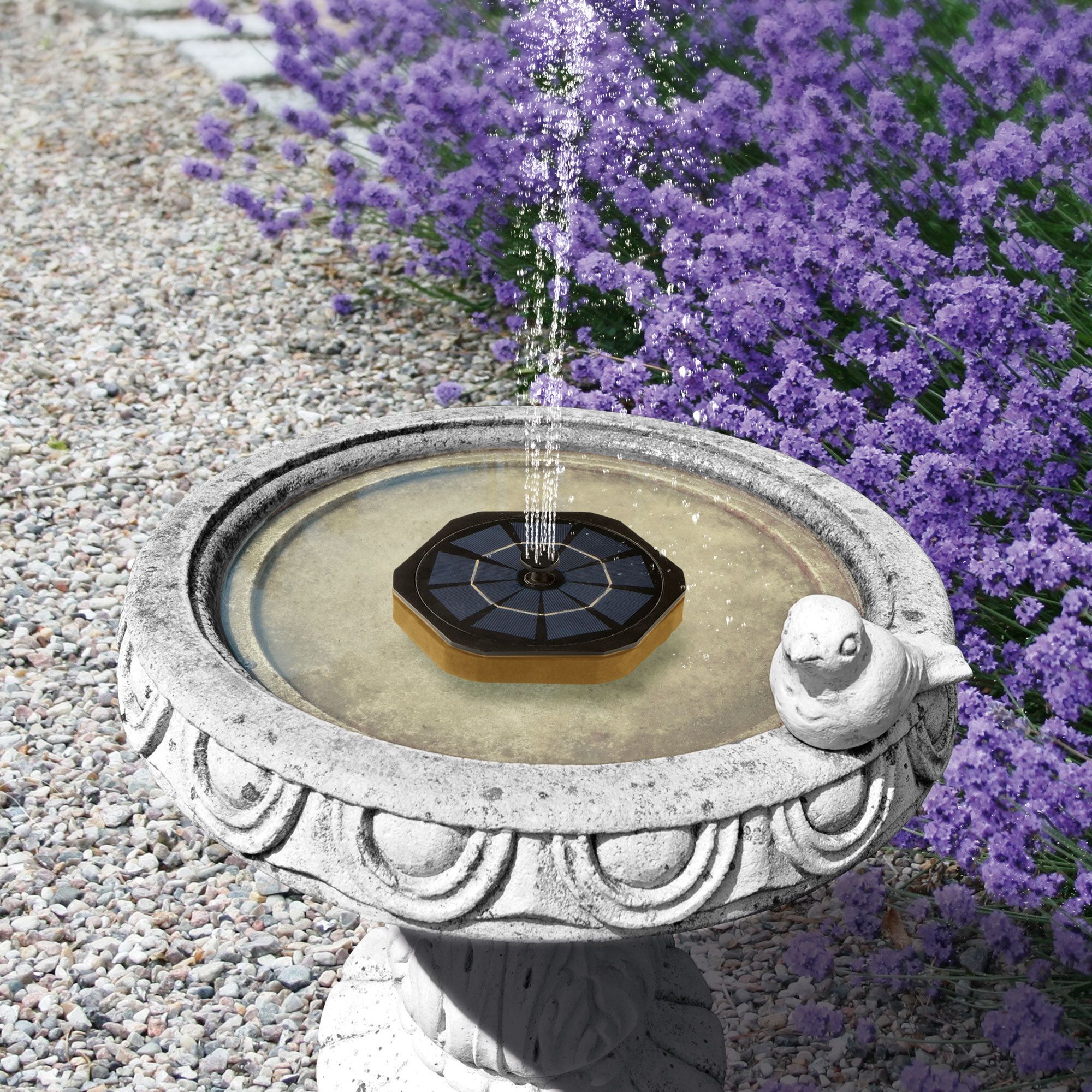 Image of Fontana solare da giardino da porre in acqua