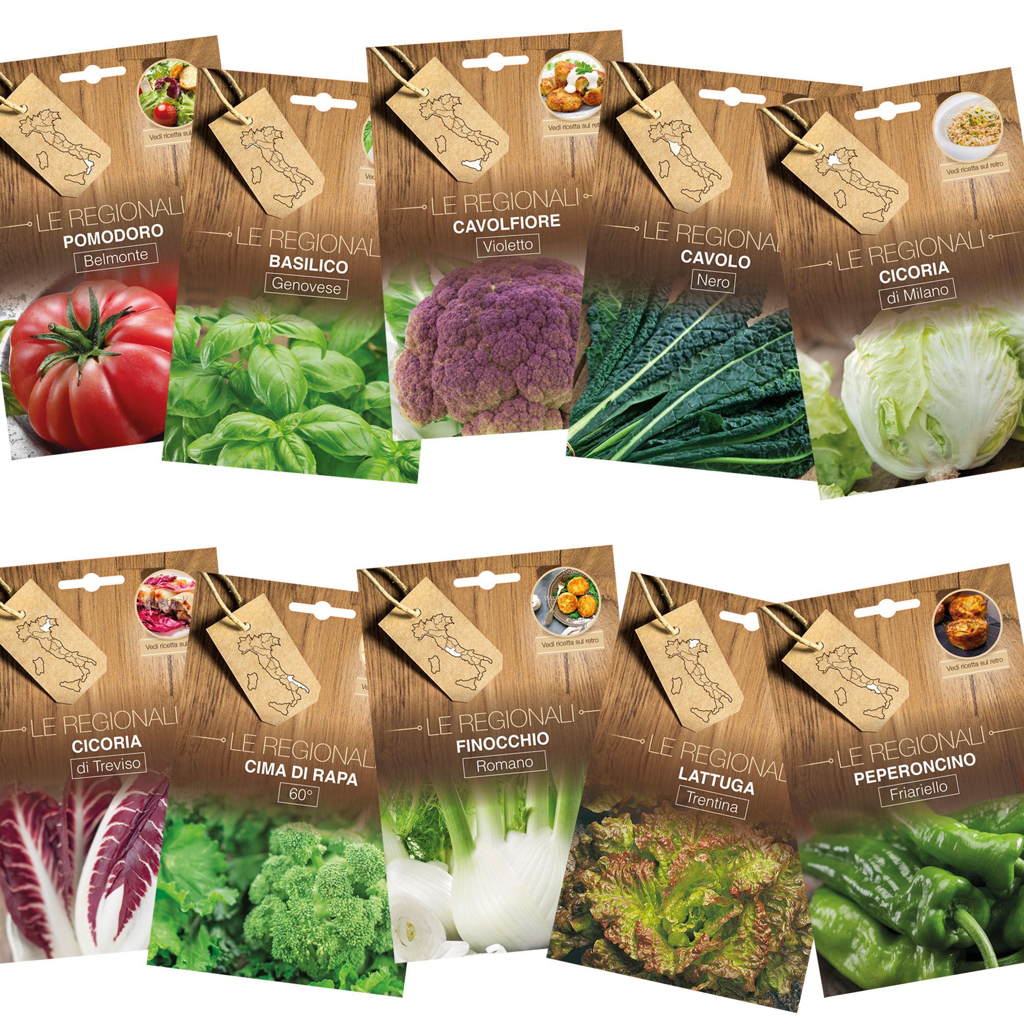 Image of Hortus kit Le Regionali: 10 buste di sementi ortaggi tipici