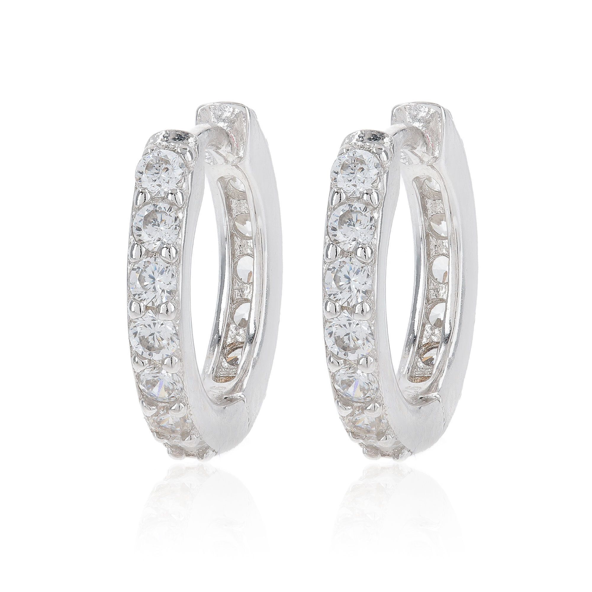 Diamonique Orecchini a cerchio in argento 925 QVC Italia