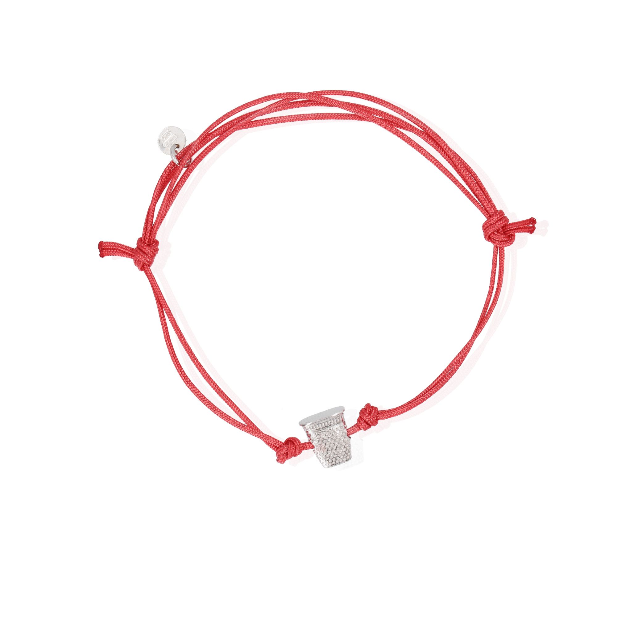 Happy By Keep Out Bracciale In Tessuto Con Charm Ditale In Argento 925 Qvc Italia