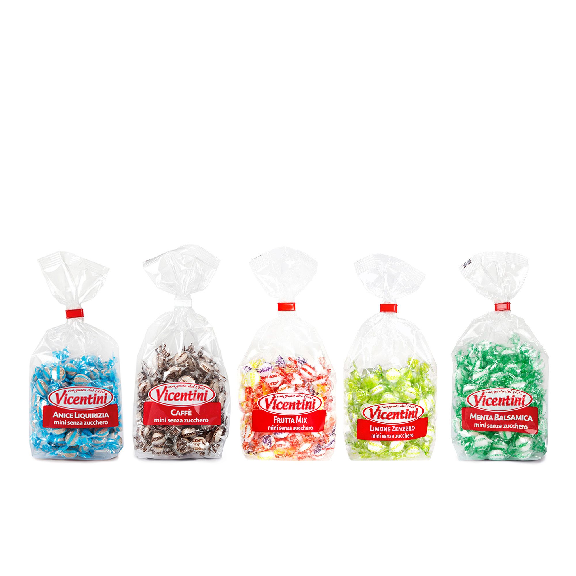 Image of 5 sacchetti di caramelle senza zucchero