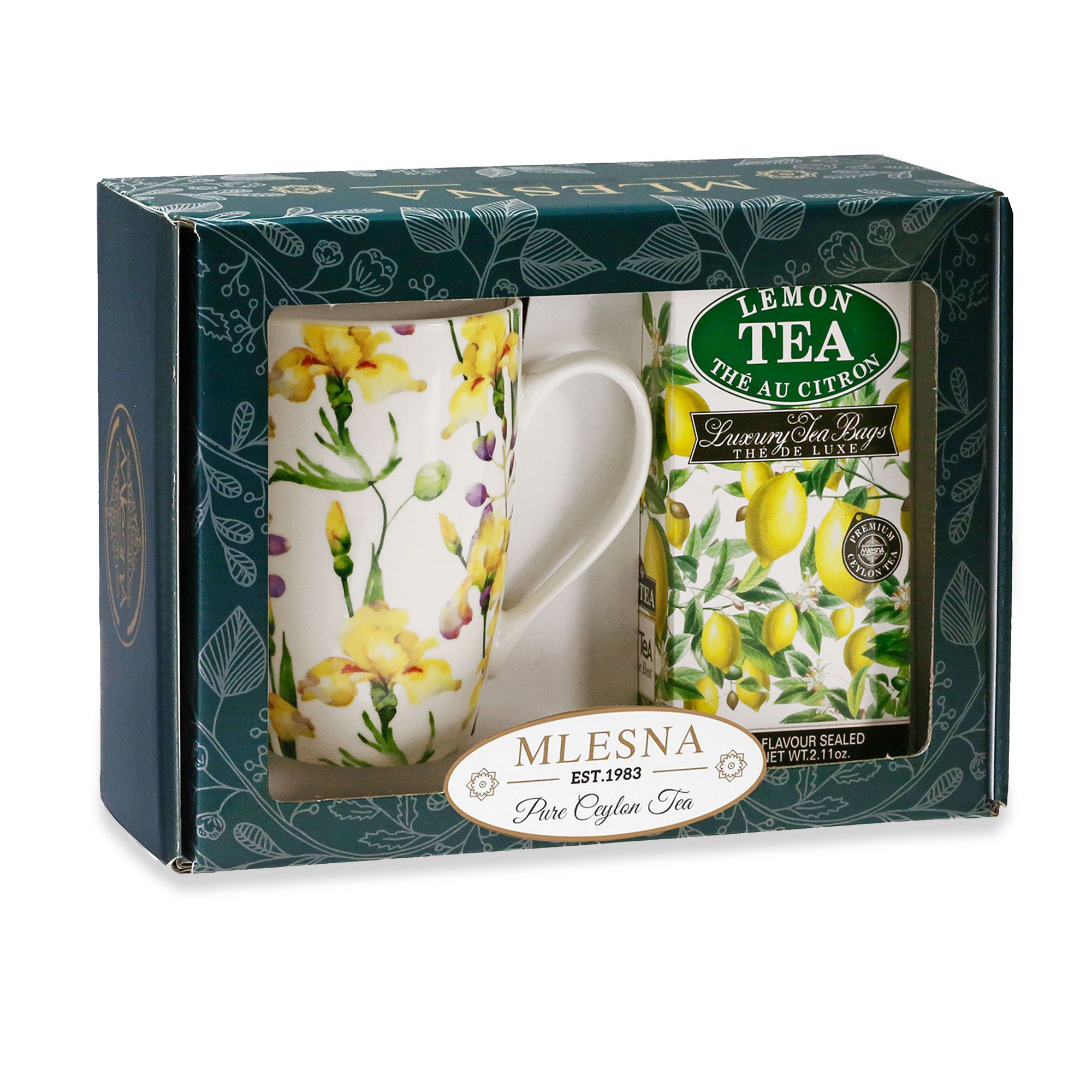 Vetrina Verde: 30 filtri tè Ceylon al limone e tazza a fiori