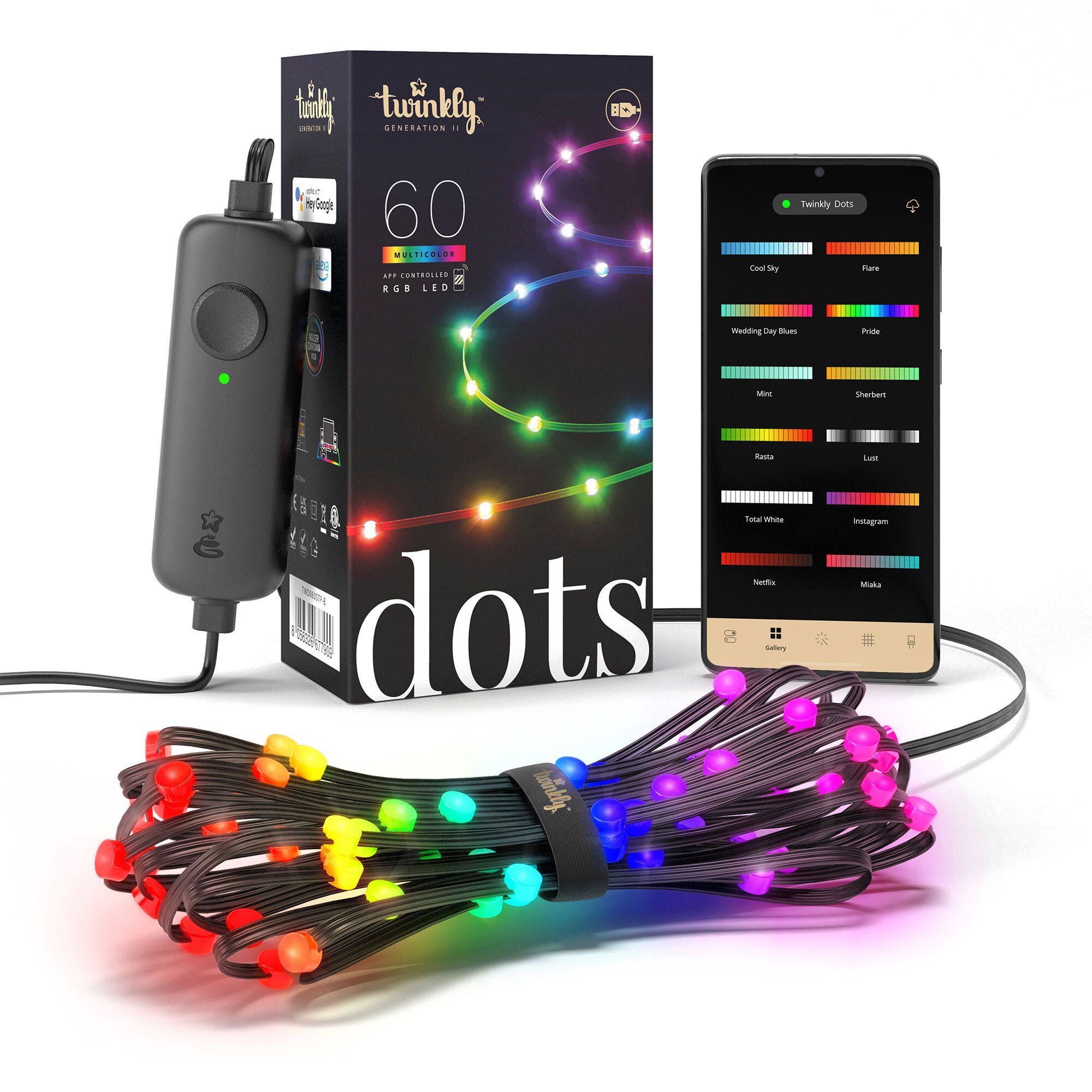 Stringa LED flessibile 16 milioni di colori controllo App