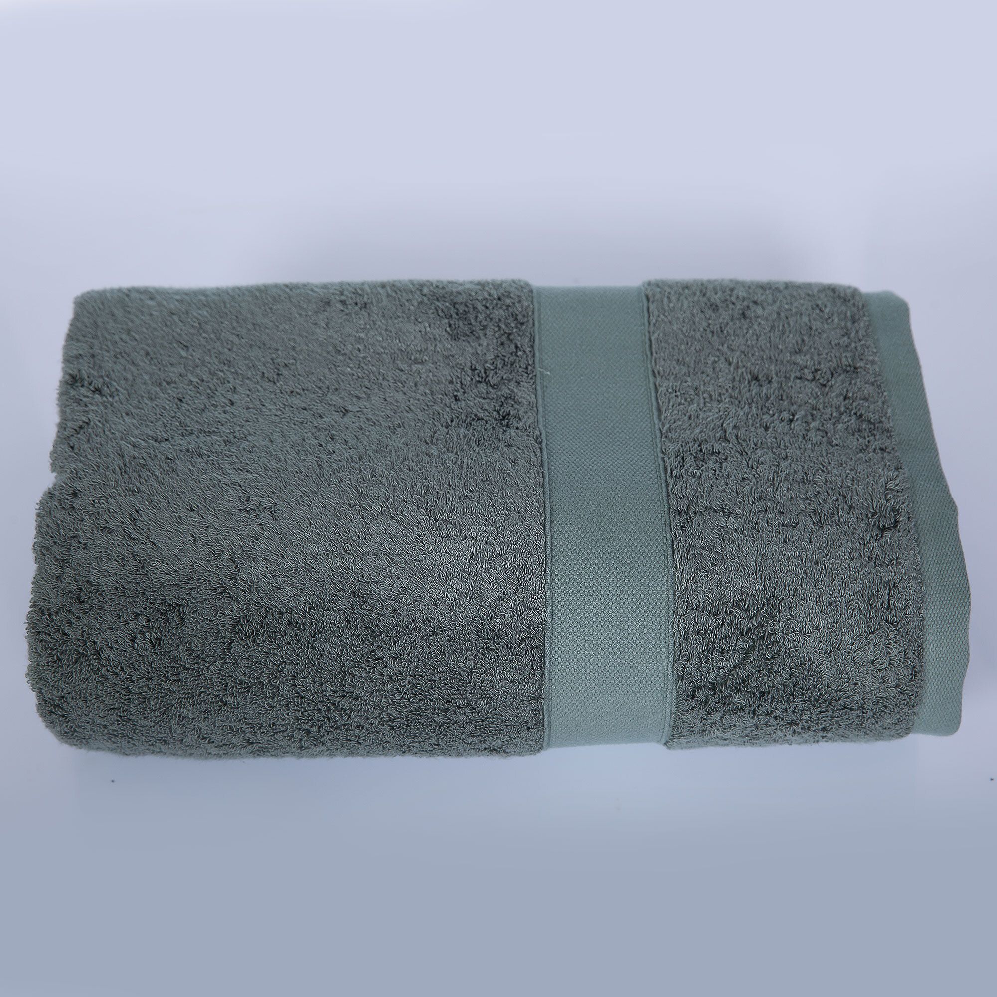 Image of Silk Telo bagno con bordo jacquard in cotone, modal, seta