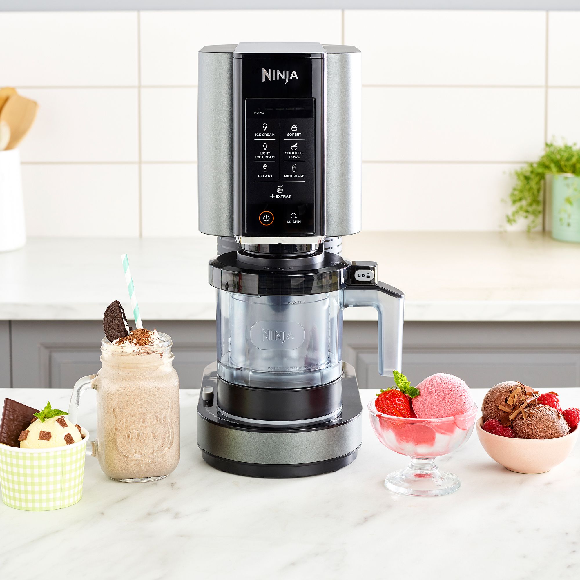 Ninja Gelatiera Creami con 3 cestelli inclusi QVC Italia