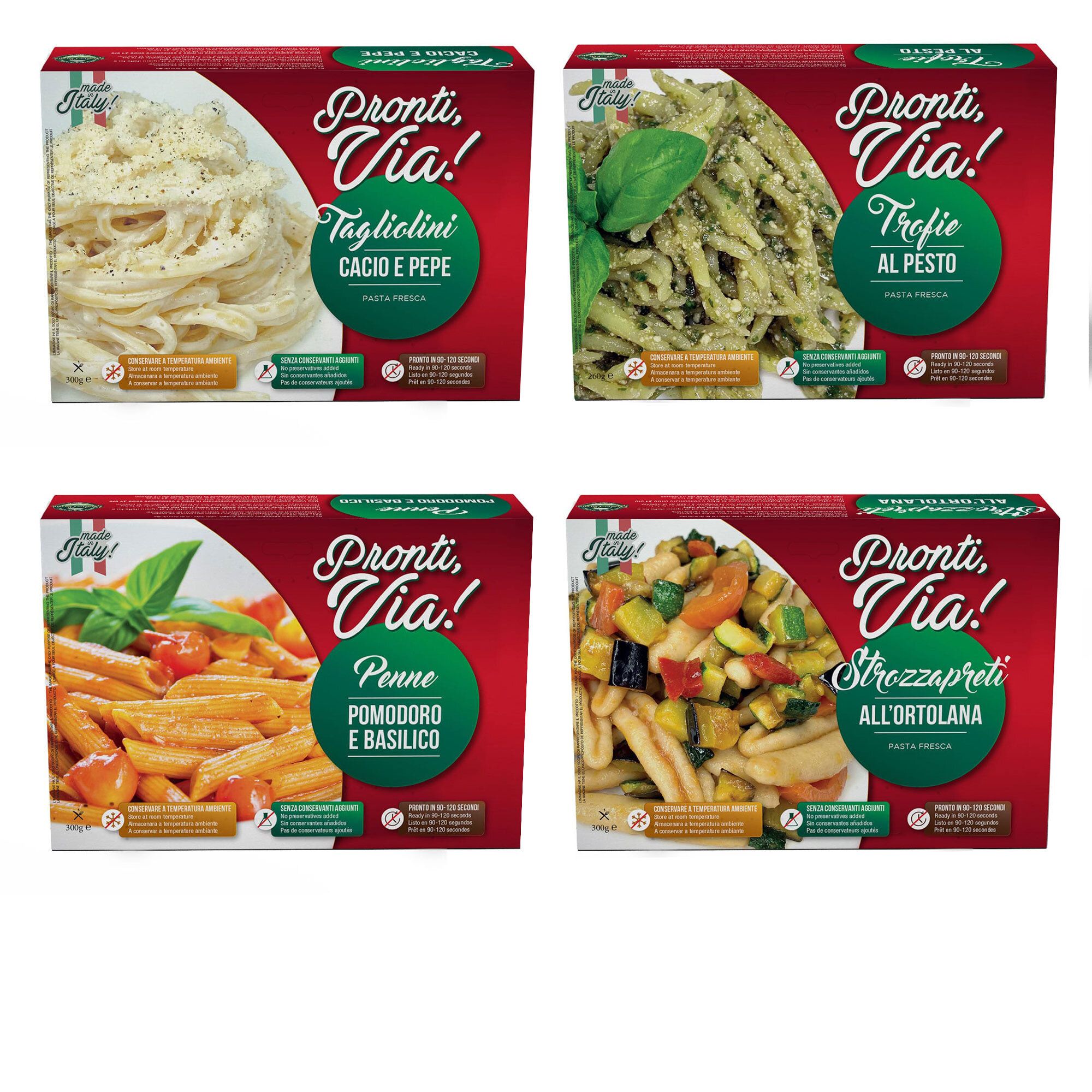 Pronti, via! Kit Pasta Italiana 4 confezioni ricette assortite QVC