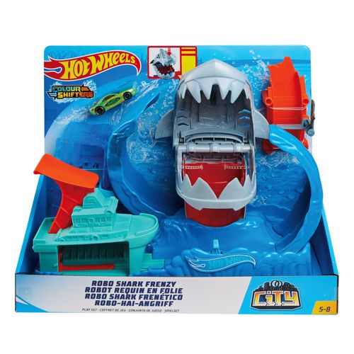 Mattel Hot Wheels City Robot squalo con macchinina 3+ anni QVC Italia