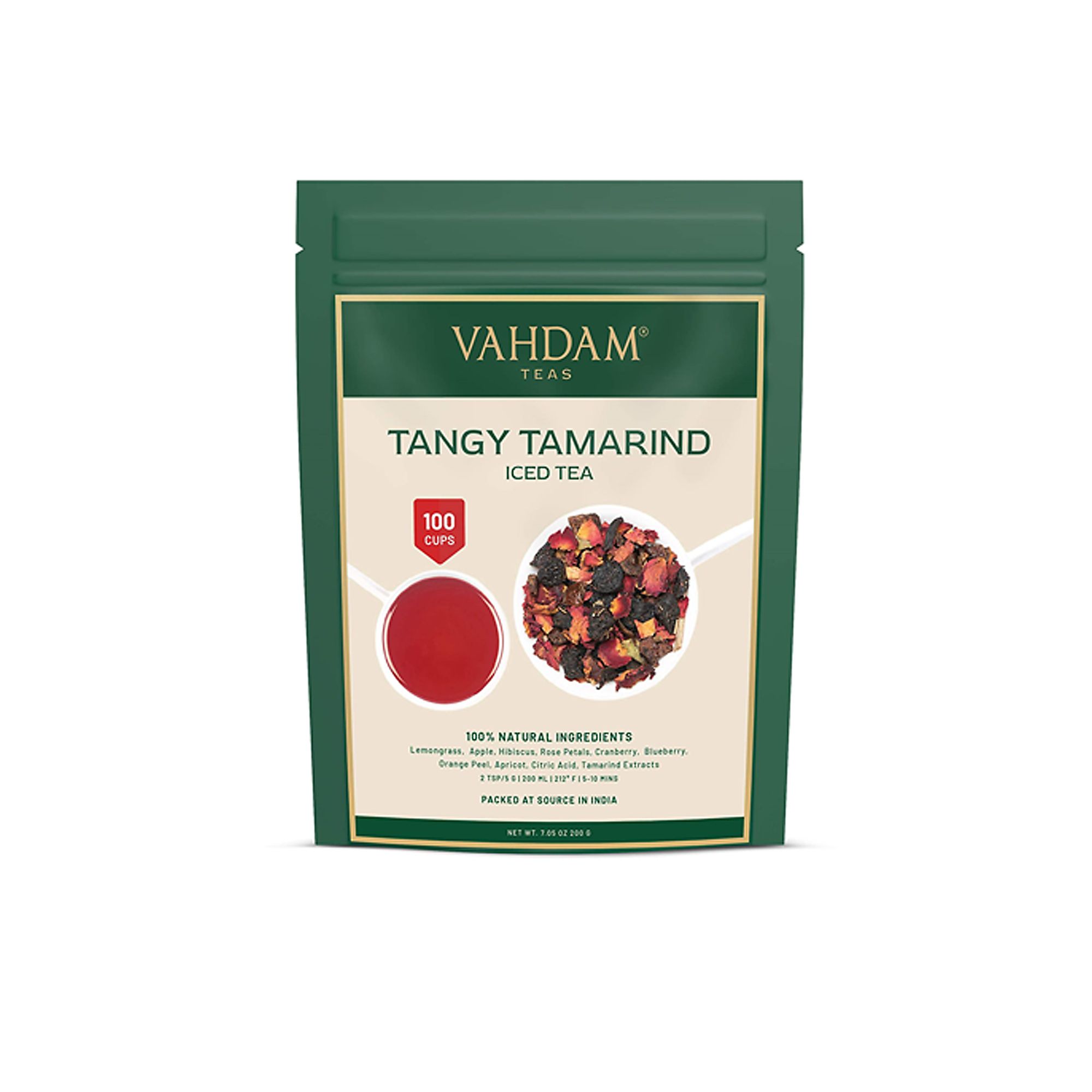 Tè freddo al tamarindo piccante con cocco tostato