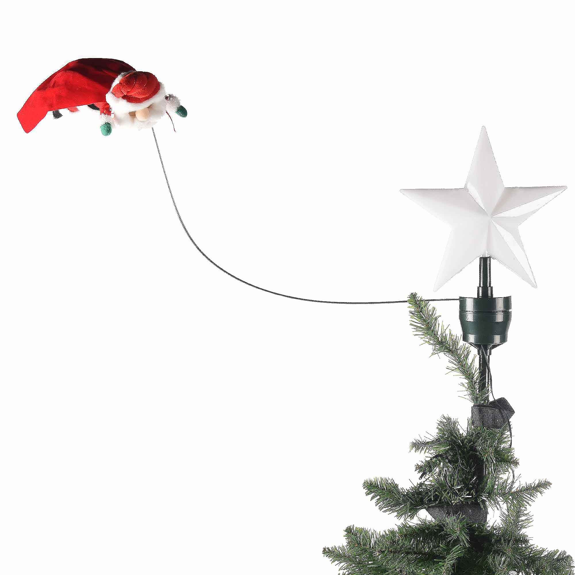 Stella Puntale Albero Di Natale.Mr Christmas Puntale Albero Con Stella E Babbo Natale Qvc Italia