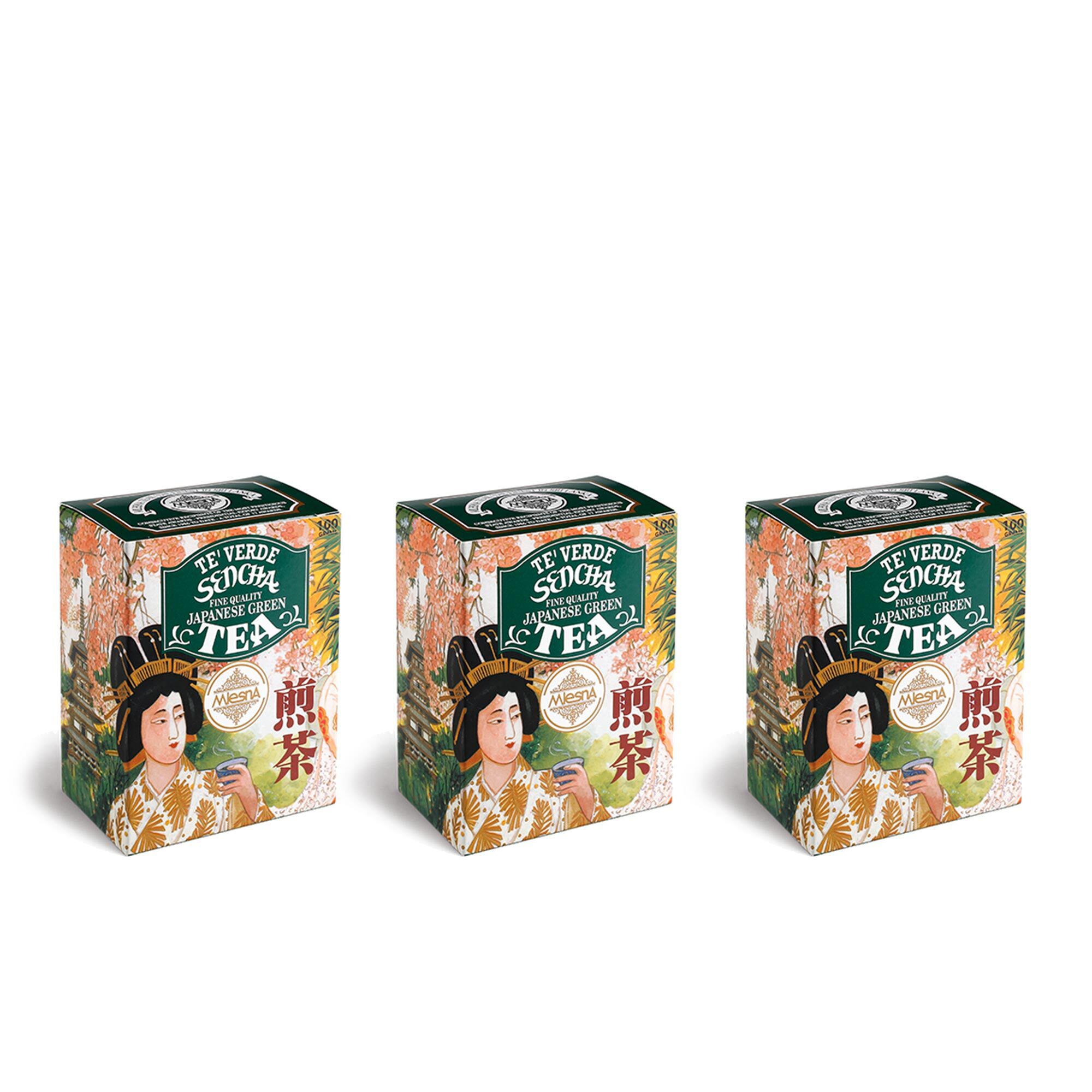 3 confezioni di tè verde di Ceylon Japanese Sencha (300 g)