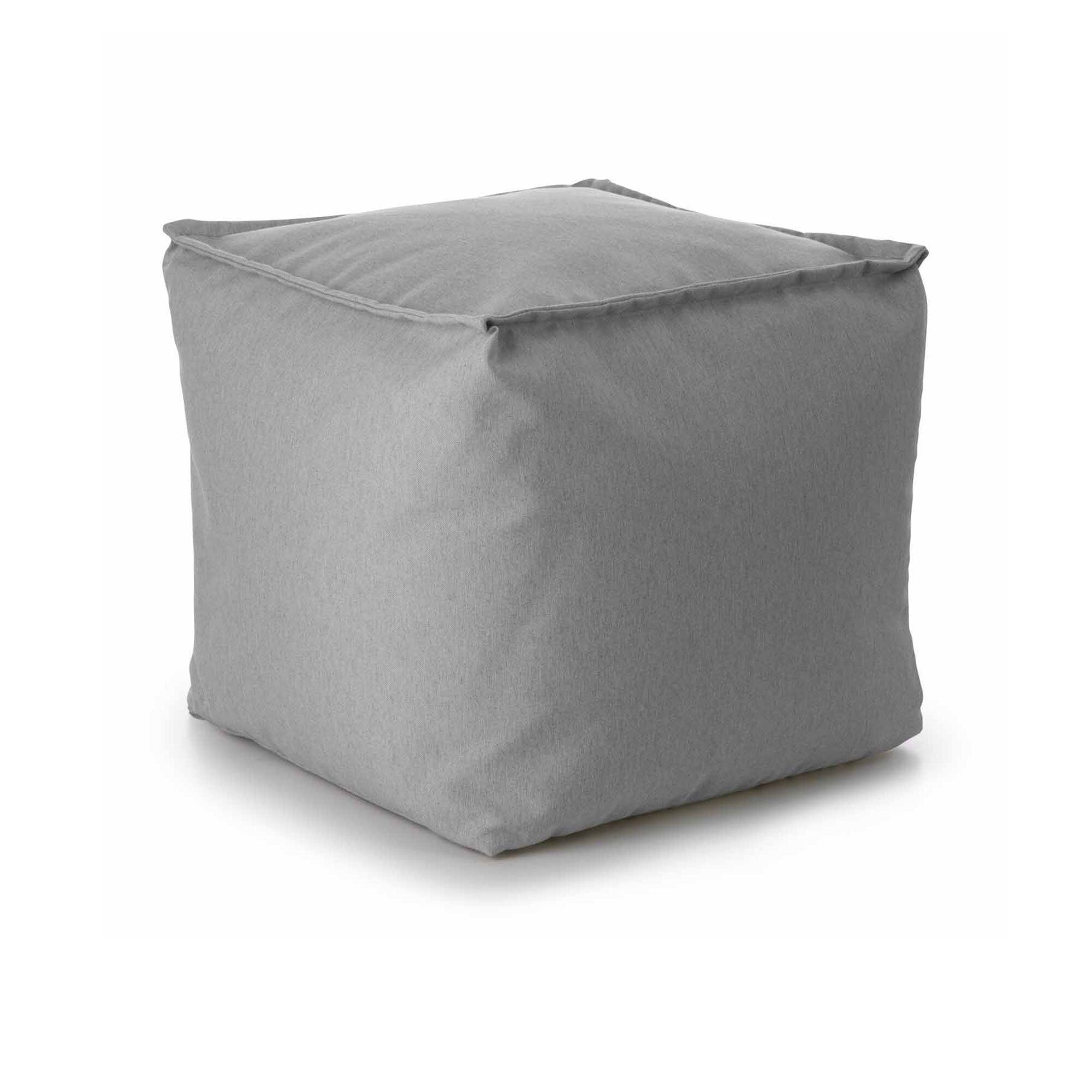 Cogal Home Recycled Pouf cubo grigio con poliestere riciclato 45cm