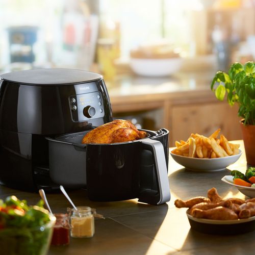 Philips Airfryer HD9200/10 Friggitrice ad aria 4 Litri, Timer e controllo  della temperatura, 5 Impostazioni di cottura, Bianca