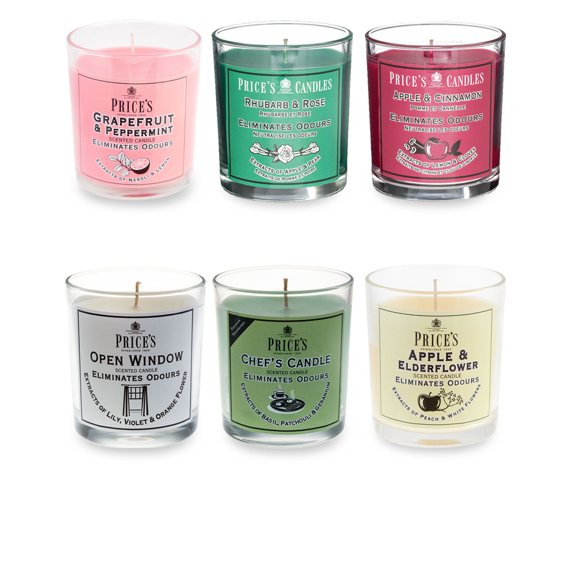 Price's Candles 6 candele in diverse fragranze QVC Italia