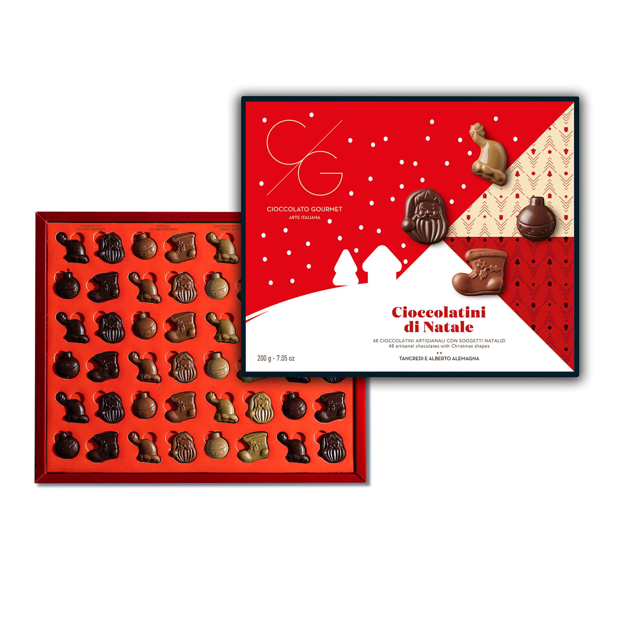 Image of Scatola di cioccolatini assortiti di Natale (200 g)