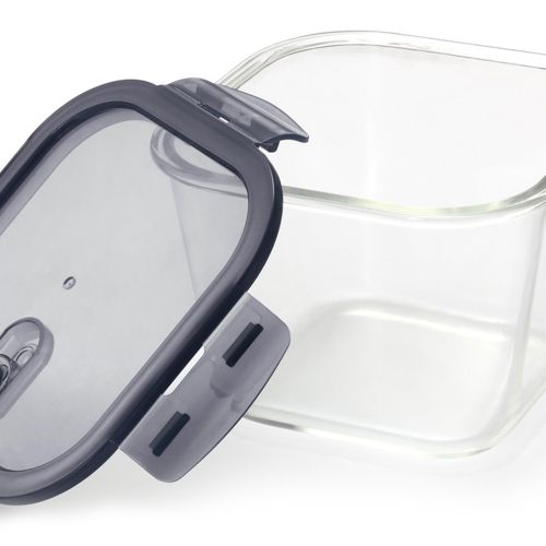 Pie Lock 3 contenitori quadrati per alimenti in vetro borosilicato