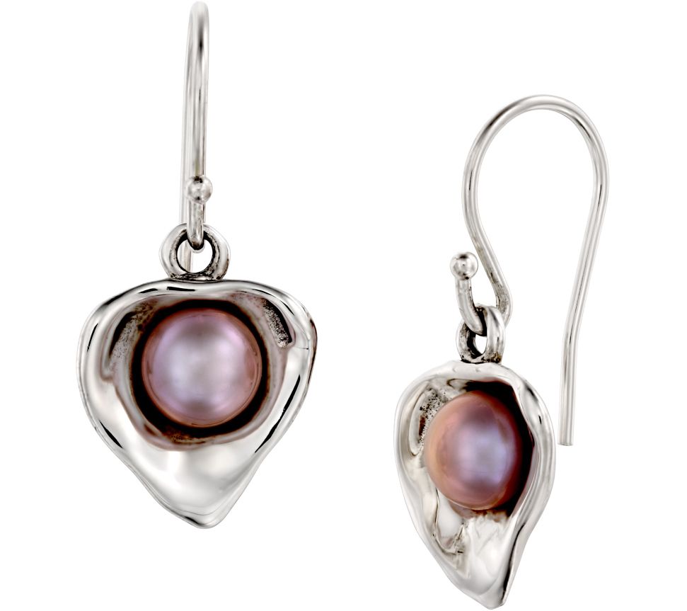 Hagit Sterling Cultured Freshwater Pearl DangleEarrings