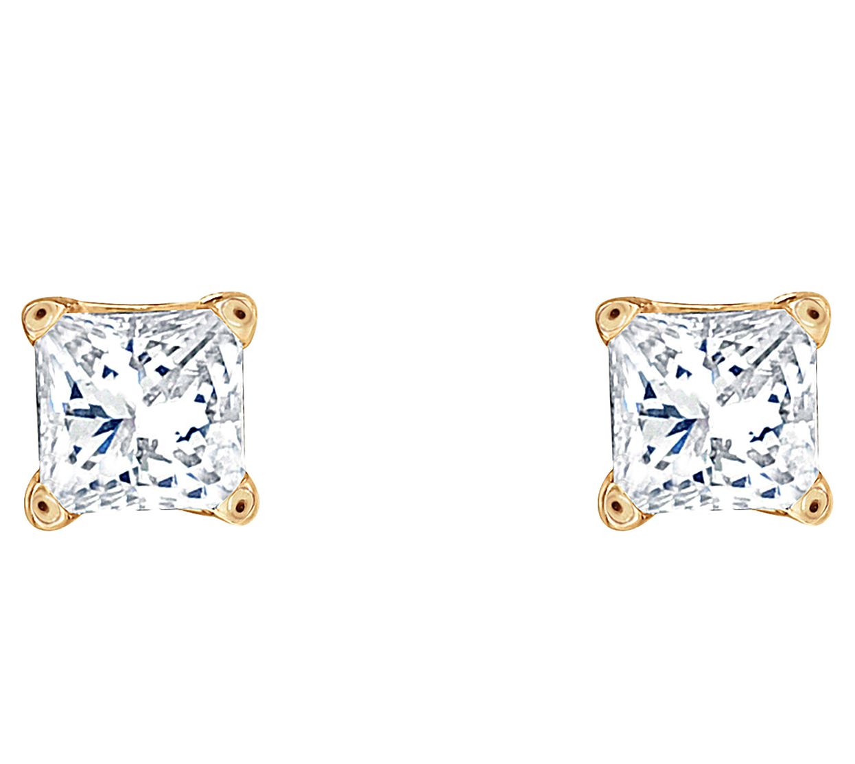 Affinity 14K 1/2 cttw Princess-Cut Diamond StudEarrings