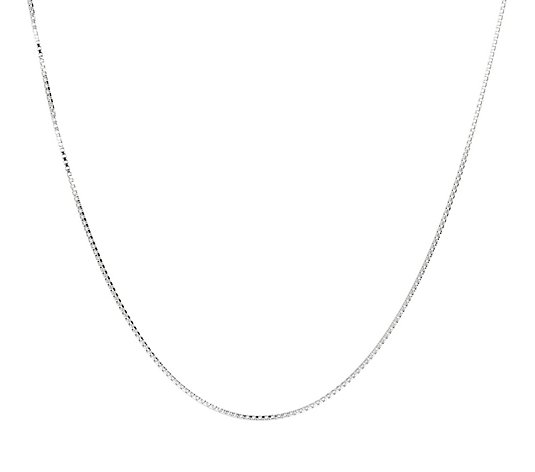 UltraFine Silver 16" Polished Fine Box Chain Necklace, 2.5 g