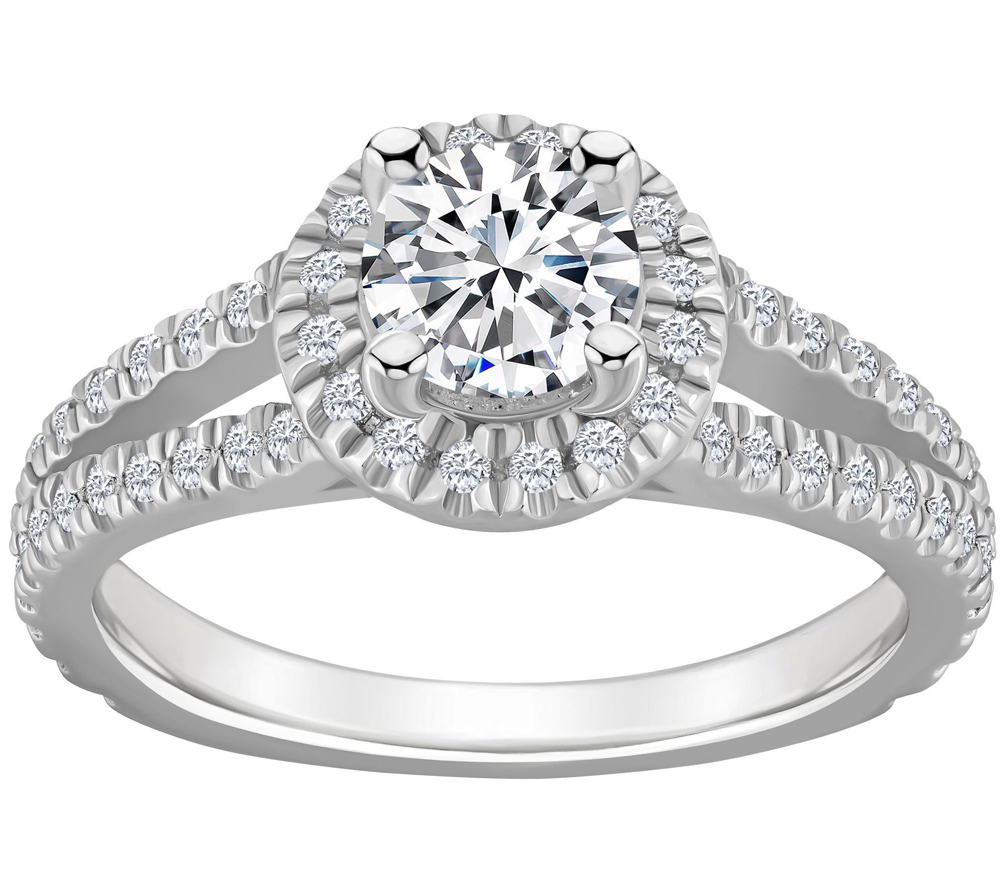 Affinity 1.35 cttw Diamond Halo Engagement Ring , 14K Gold