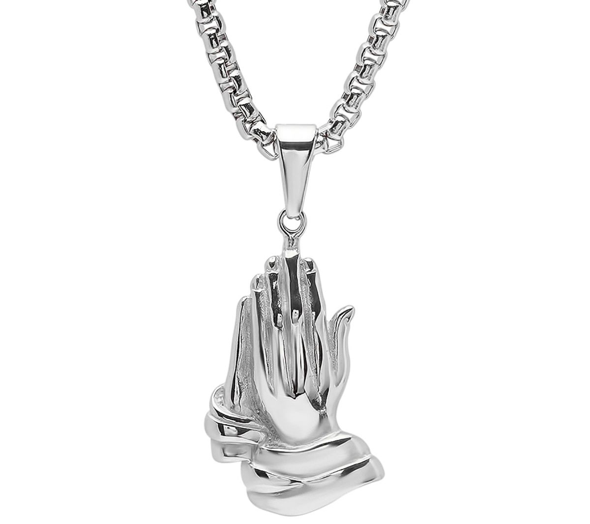 Steel by Design Stainless Steel Prayer Hands Pe ndant