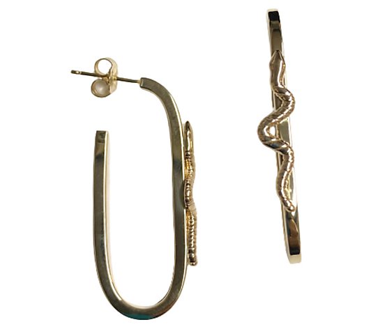 Alkeme 14K Gold Serpent Hoop Earrings