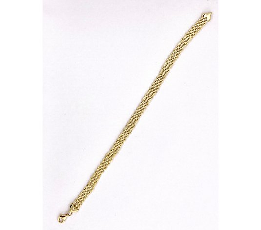 Alkeme 10K Gold Triple Row Baguette Chain Bracelet