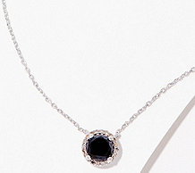  Affinity Diamonds Black Diamond 1cttw Halo Necklace, SS - J422200