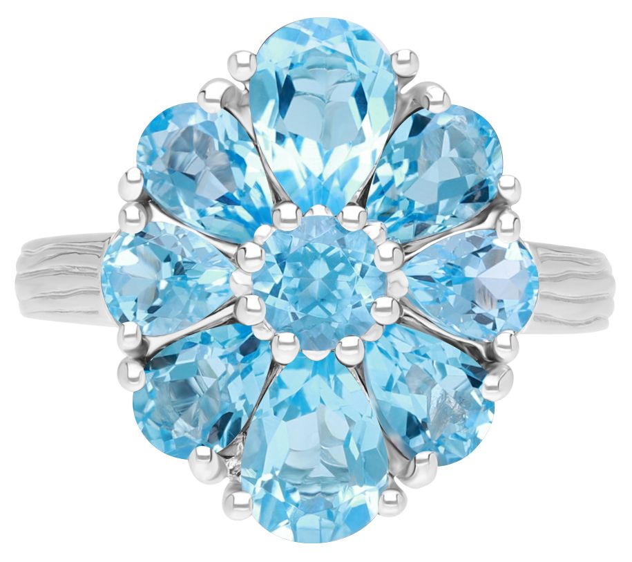 Ariva silver Blue Topaz Sabrina Ring