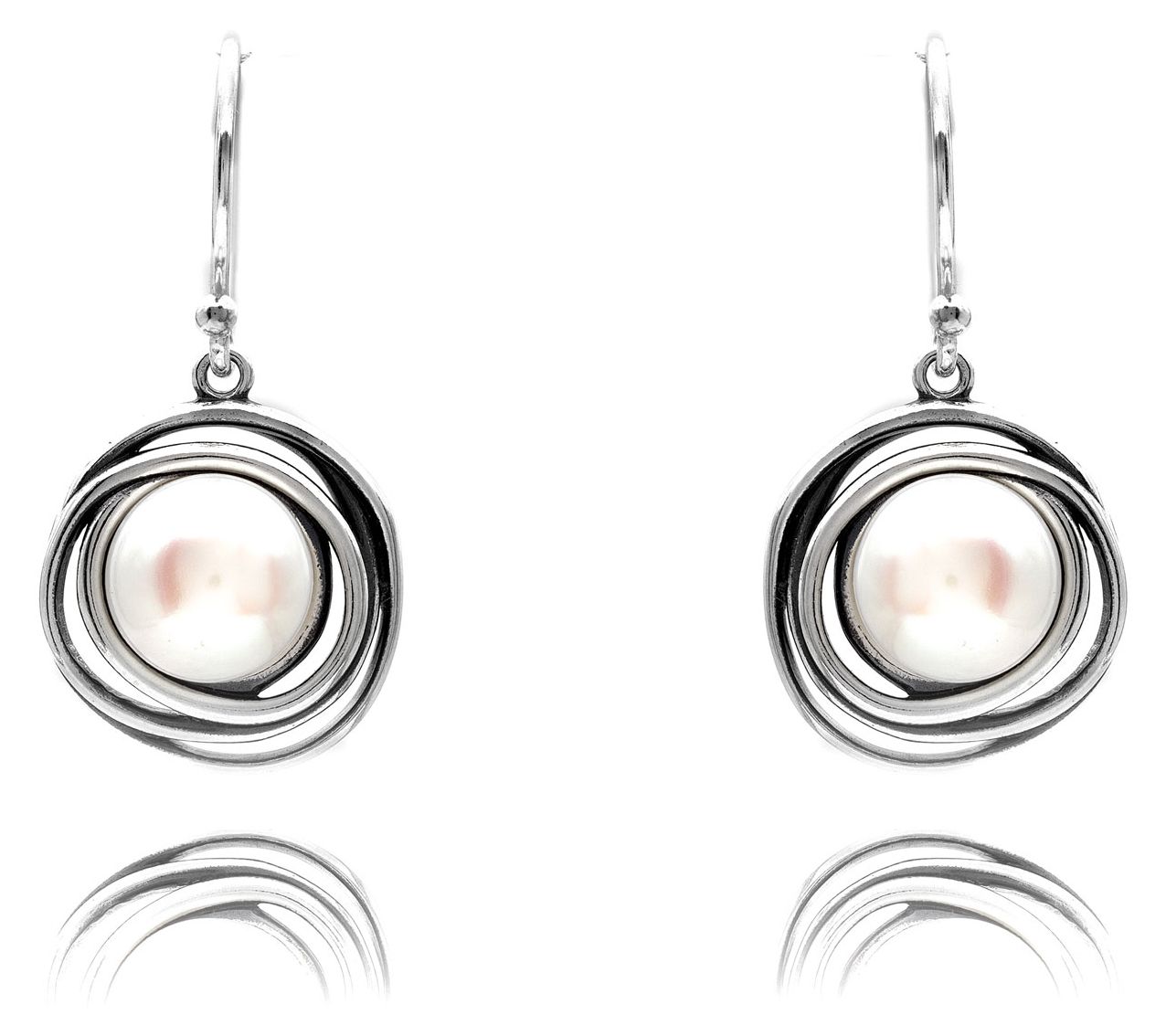 Or Paz Sterling Silver Cultured Pearl Dangle Earrings
