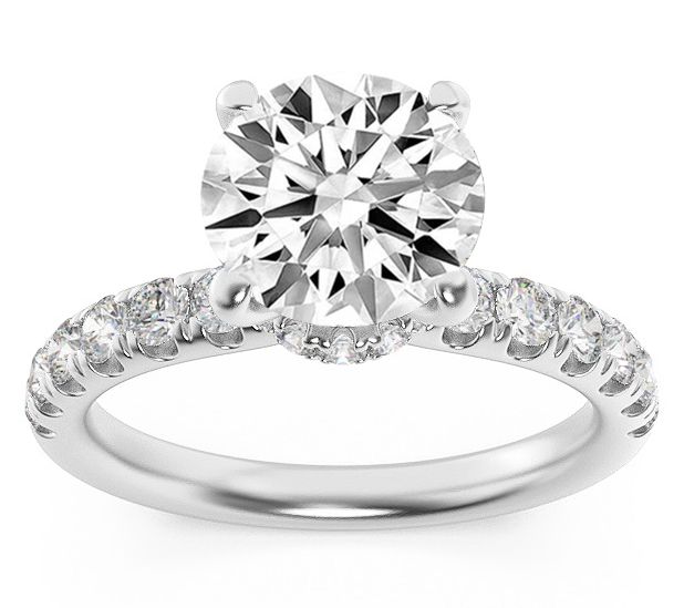 Fire Light 1.50 Lab Grown Diamond Engagement Ring, 14K Gold