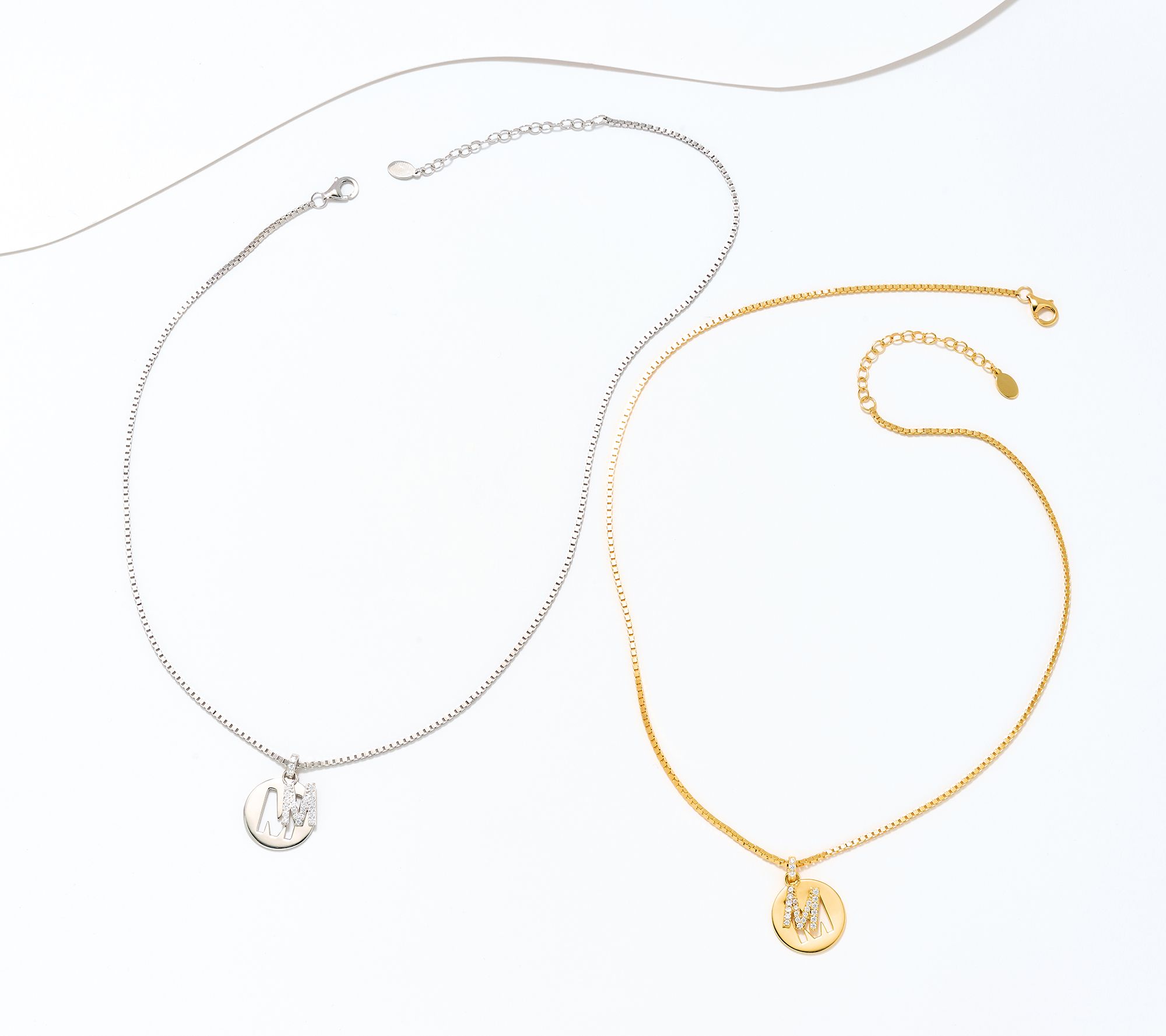 Diamonique x Kathy Levine Cut It Out Necklace, Sterling Silver