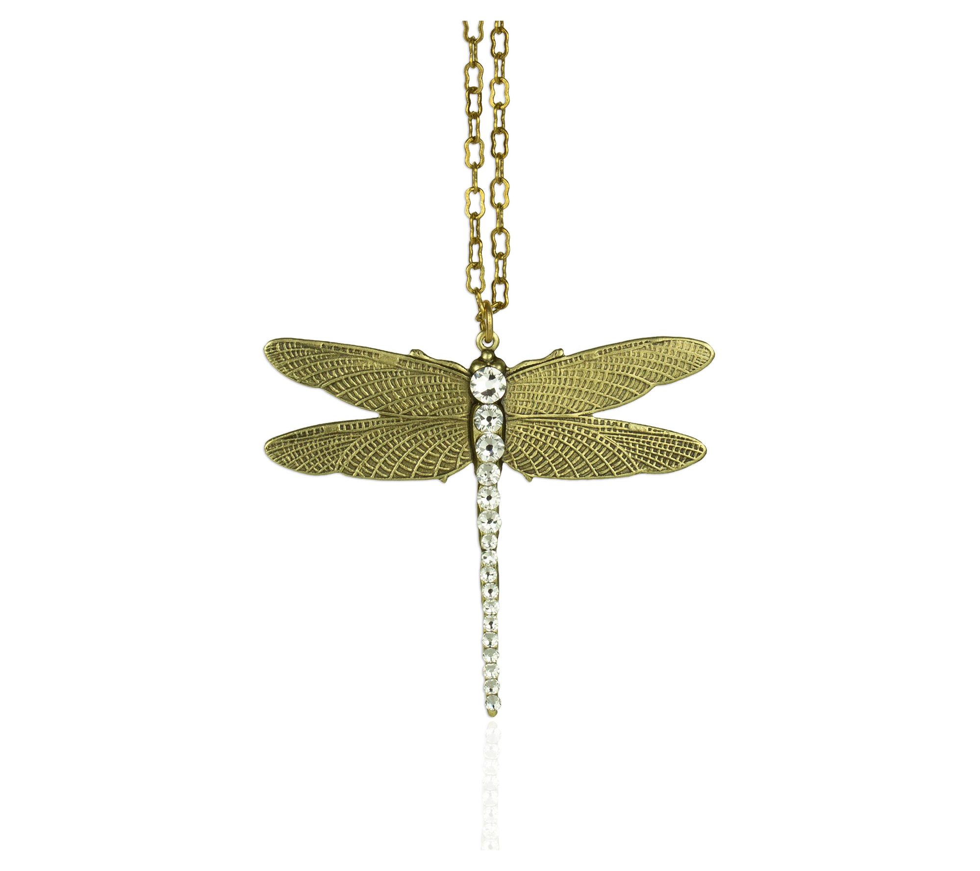 Anne Koplik Classic Crystal Dragonfly Pendant w/ Chain