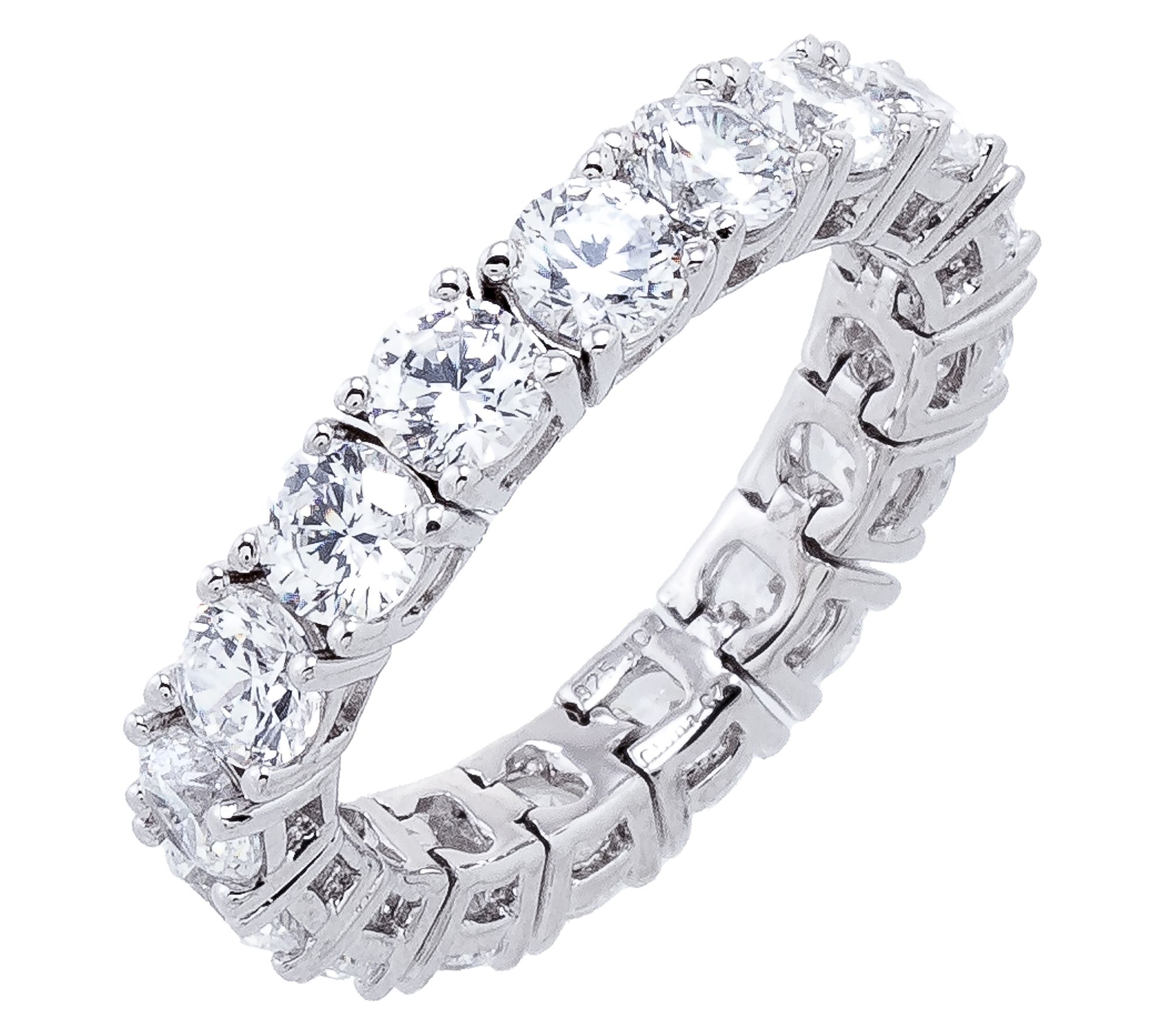 Diamonique X Jennifer Miller Round Flexible Ete rnity Band