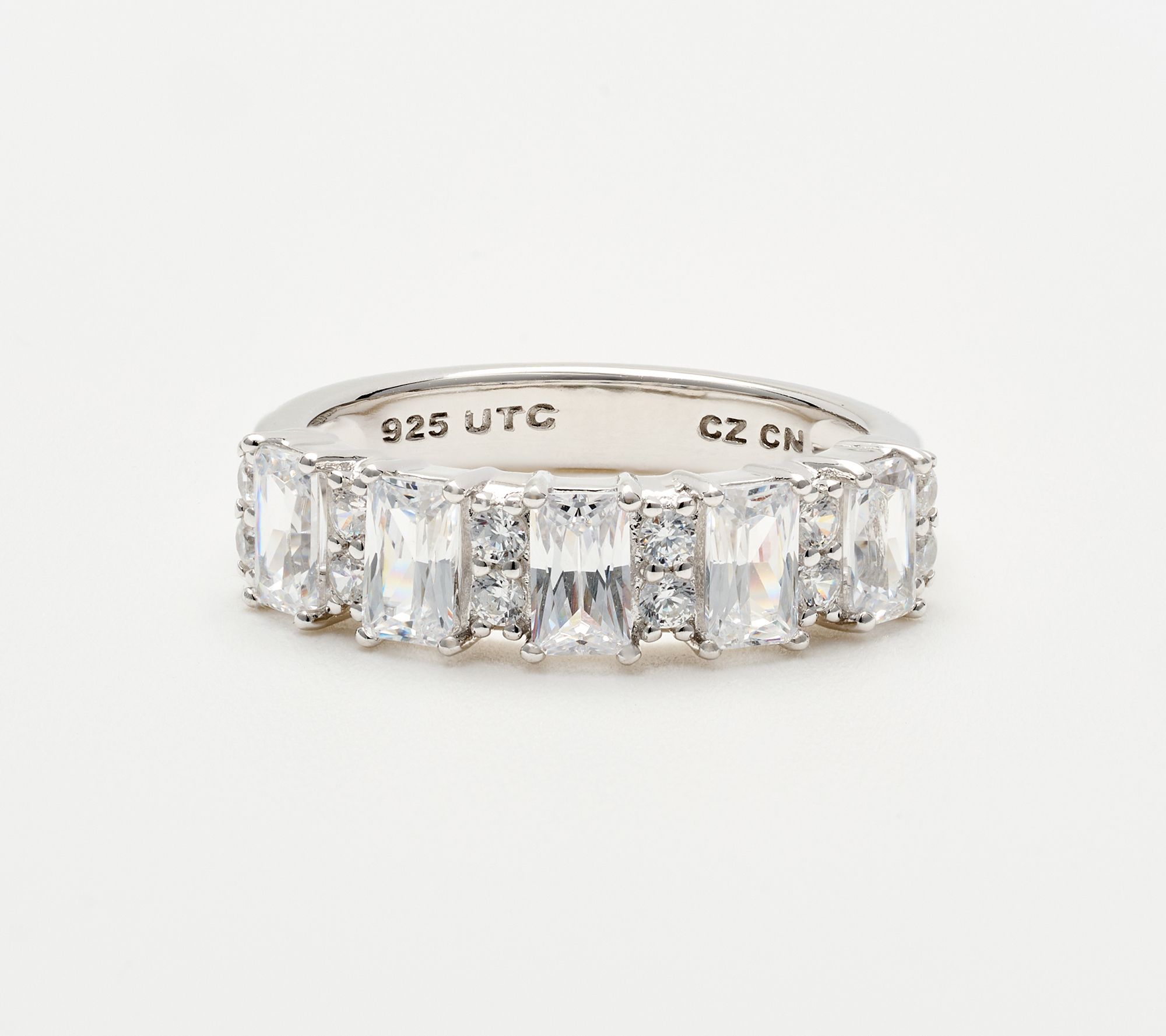 Diamonique x Kathy Levine Spellbound Baguette Ring Sterling Silver