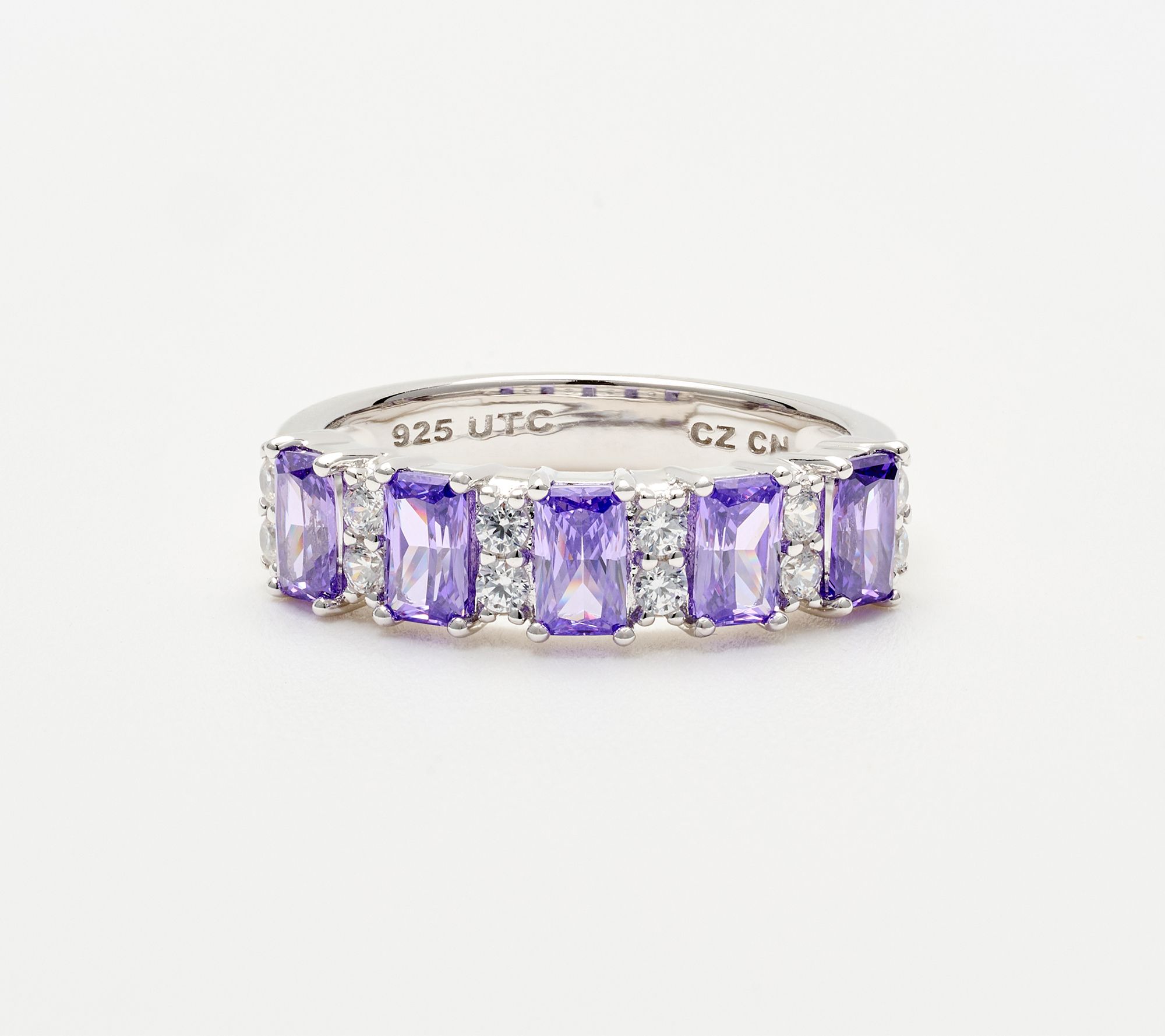 Diamonique x Kathy Levine Spellbound Baguette Ring Sterling Silver